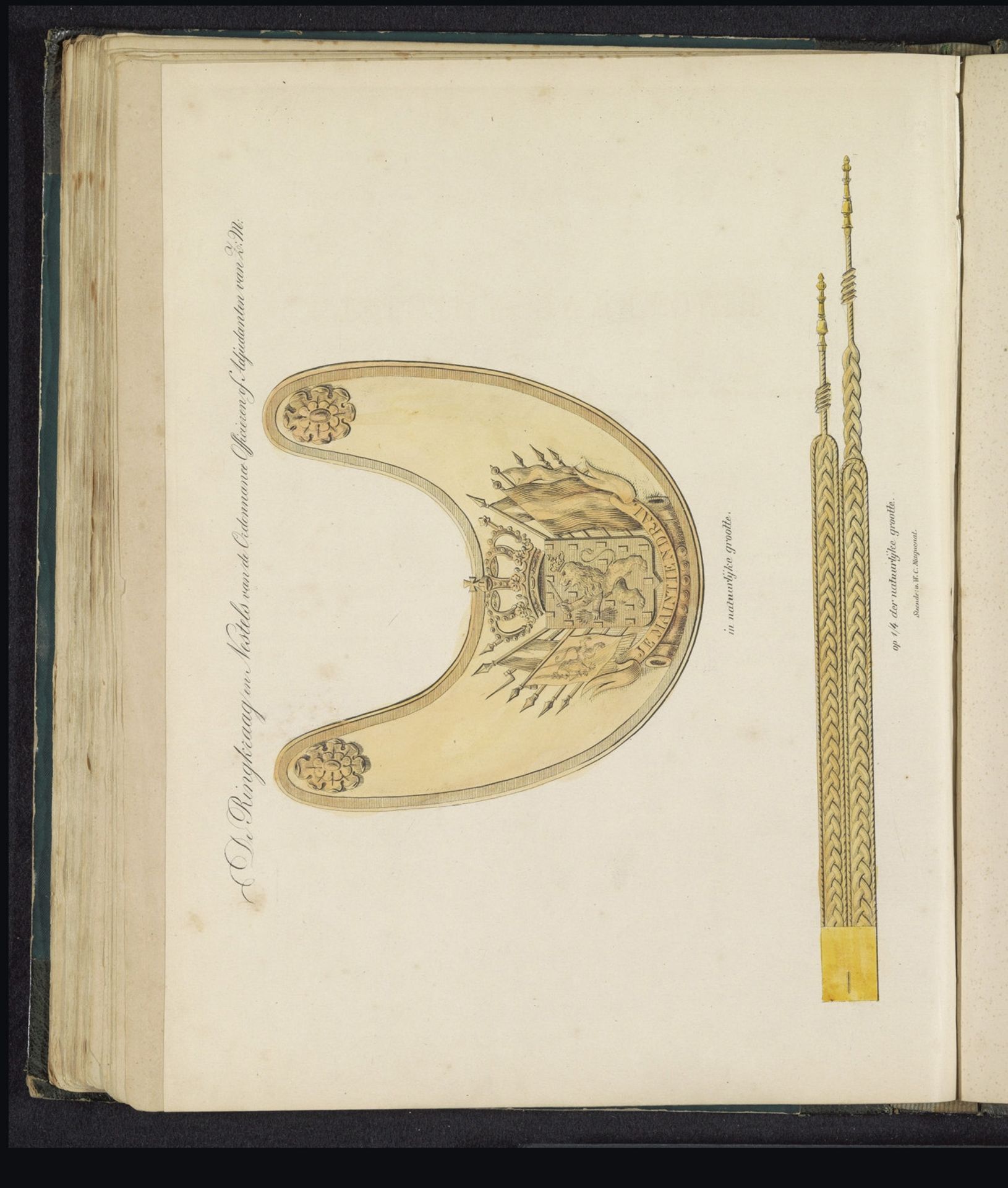 Ringkraag en nestels voor de ordonnace officieren en adjudanten van de koning, 1845 by Willem Charles Magnenat