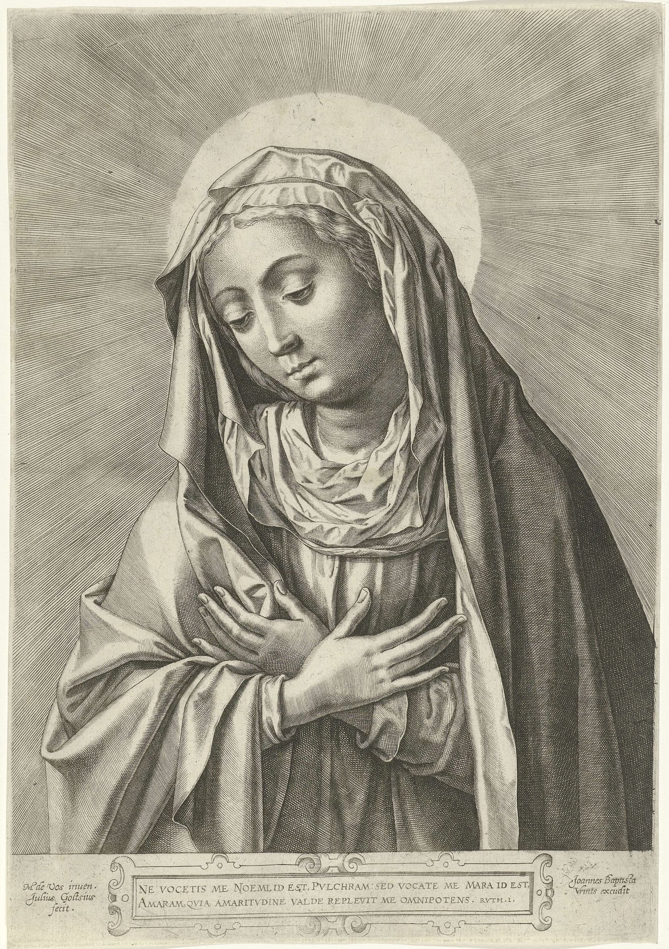 Maagd Maria by Julius Goltzius
