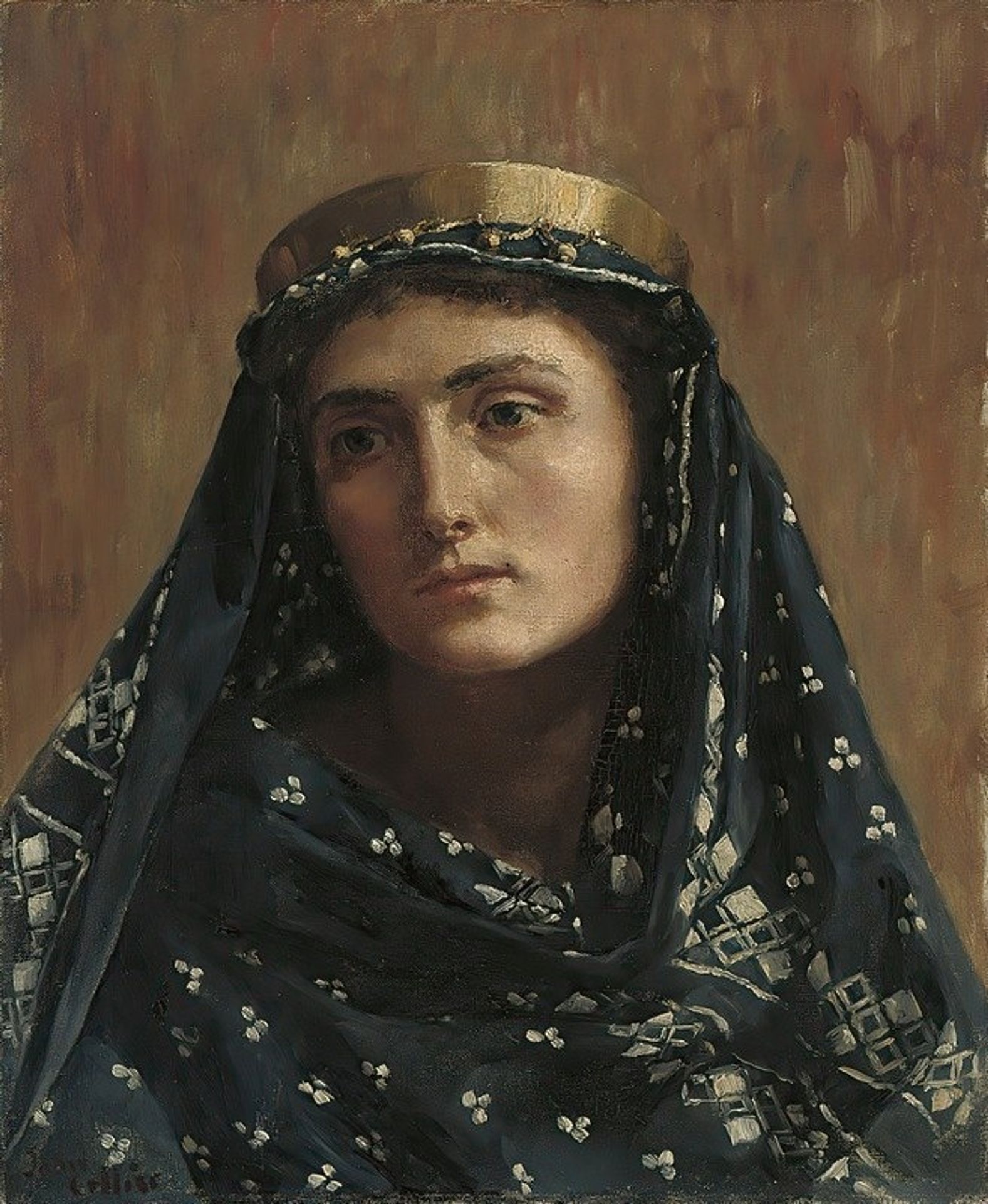 Portrait of a lady in eastern dress by John Collier