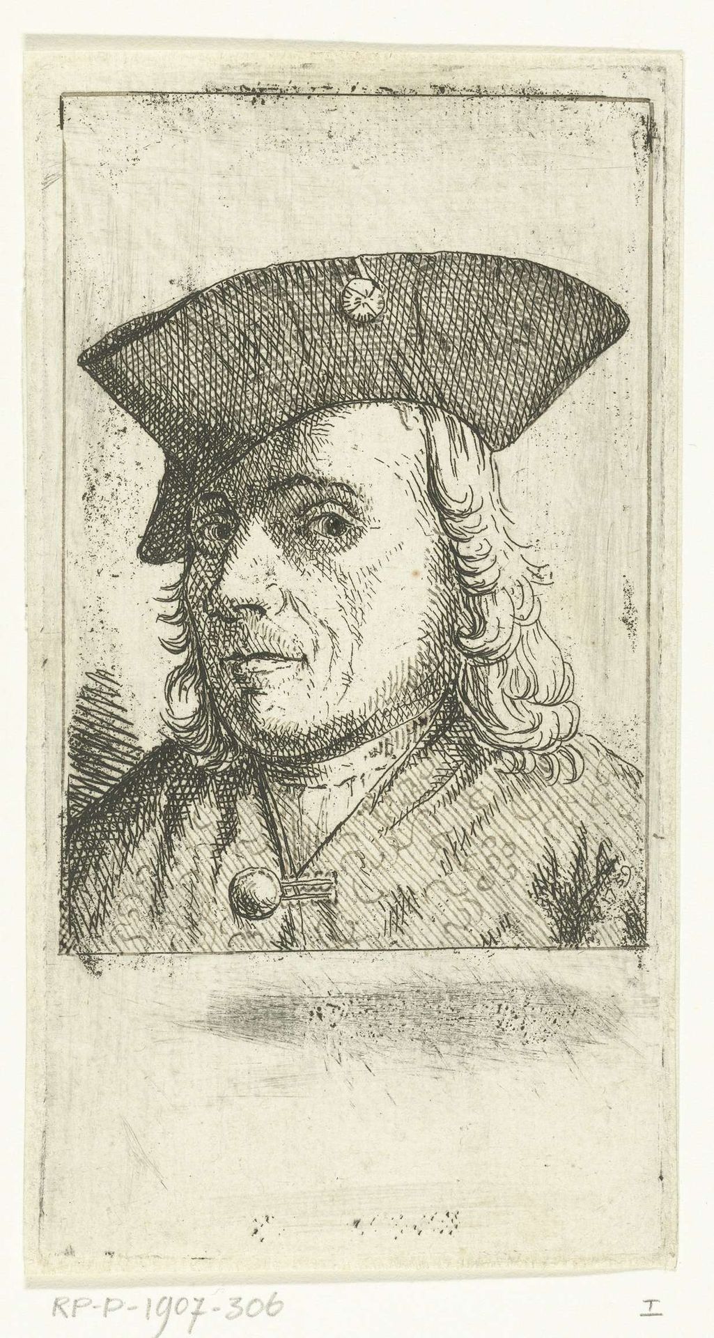 Zelfportret van kunstenaar Cornelis van den Berg by Cornelis van den Berg