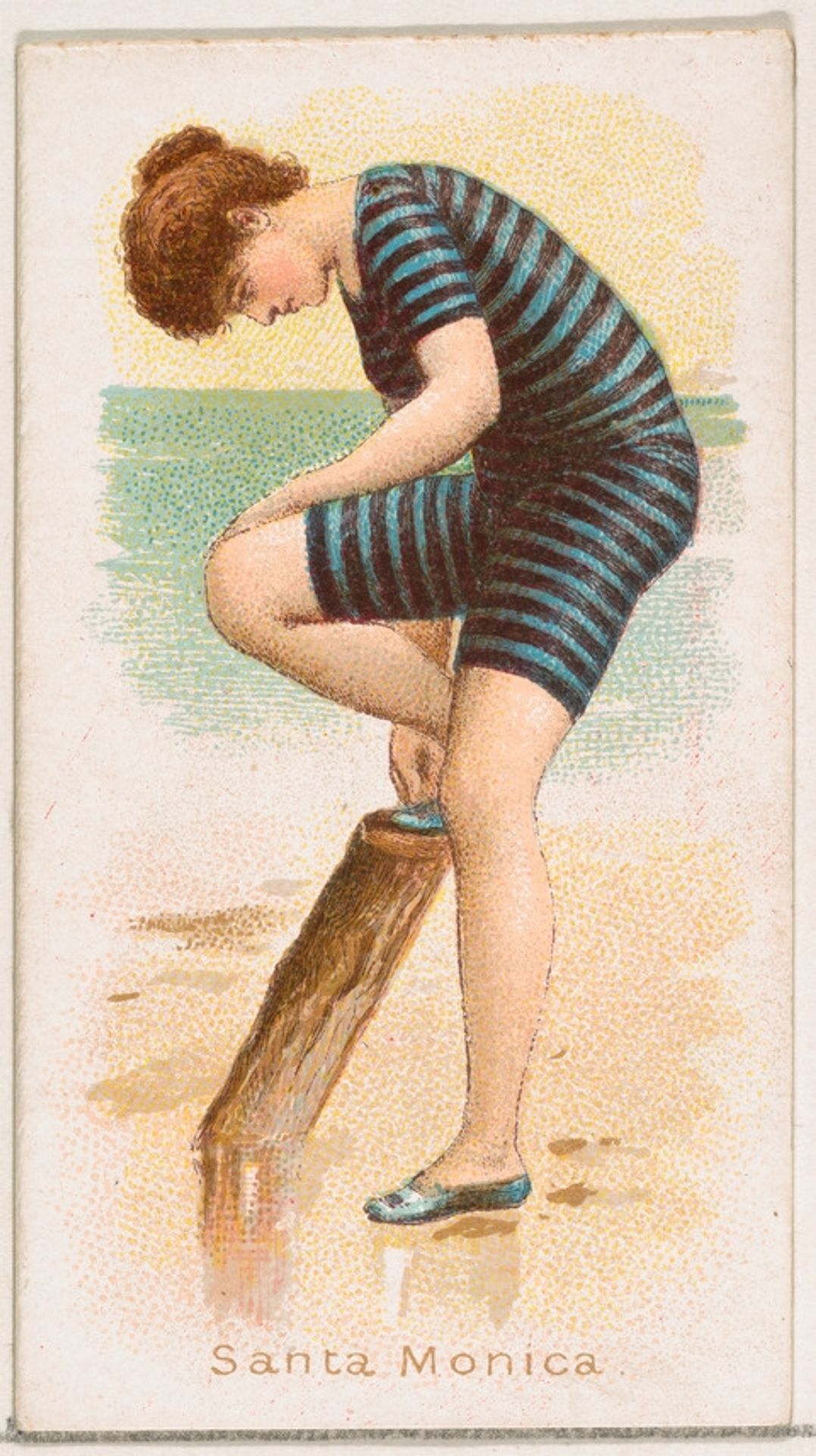 Santa Monica, from the Fancy Bathers series (N187) issued by Wm. S. Kimball & Co. by William S. Kimball & Company