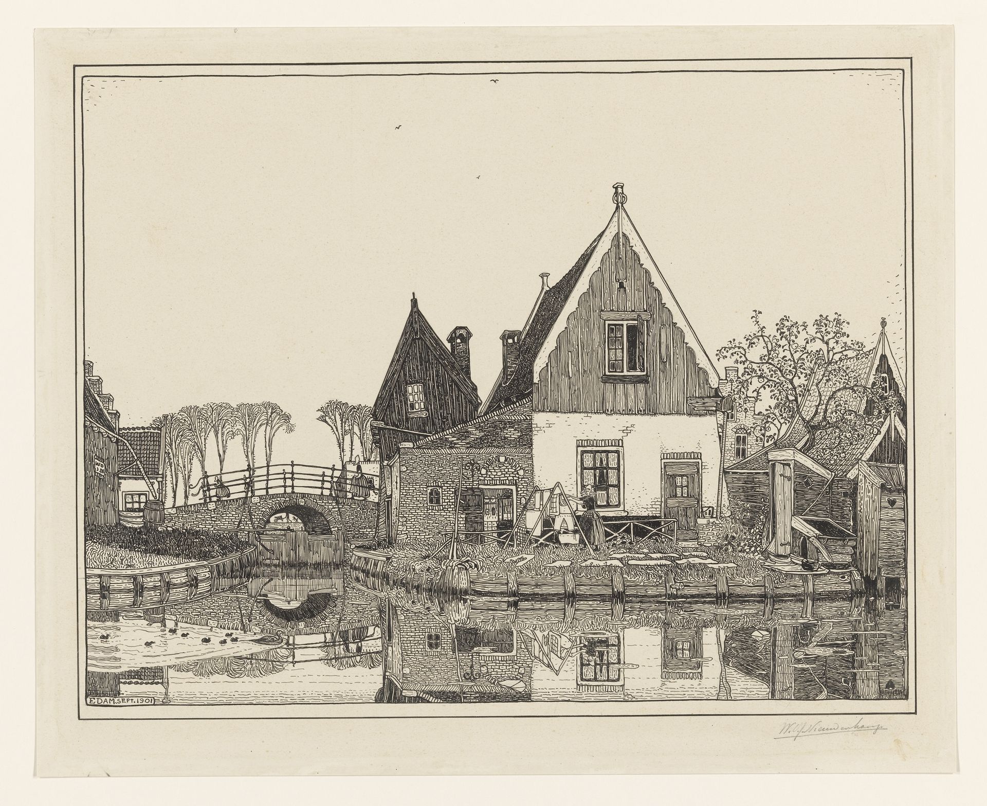 Gezicht te Edam by Wijnand Otto Jan Nieuwenkamp