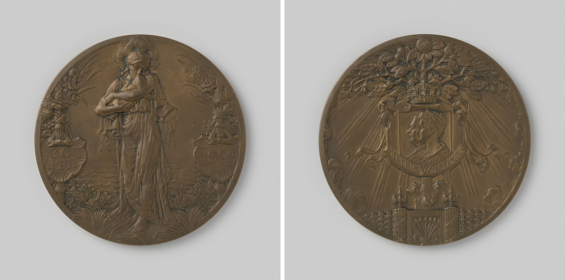 Geboorte van prinses Juliana 1909 by Johannes Cornelis Wienecke