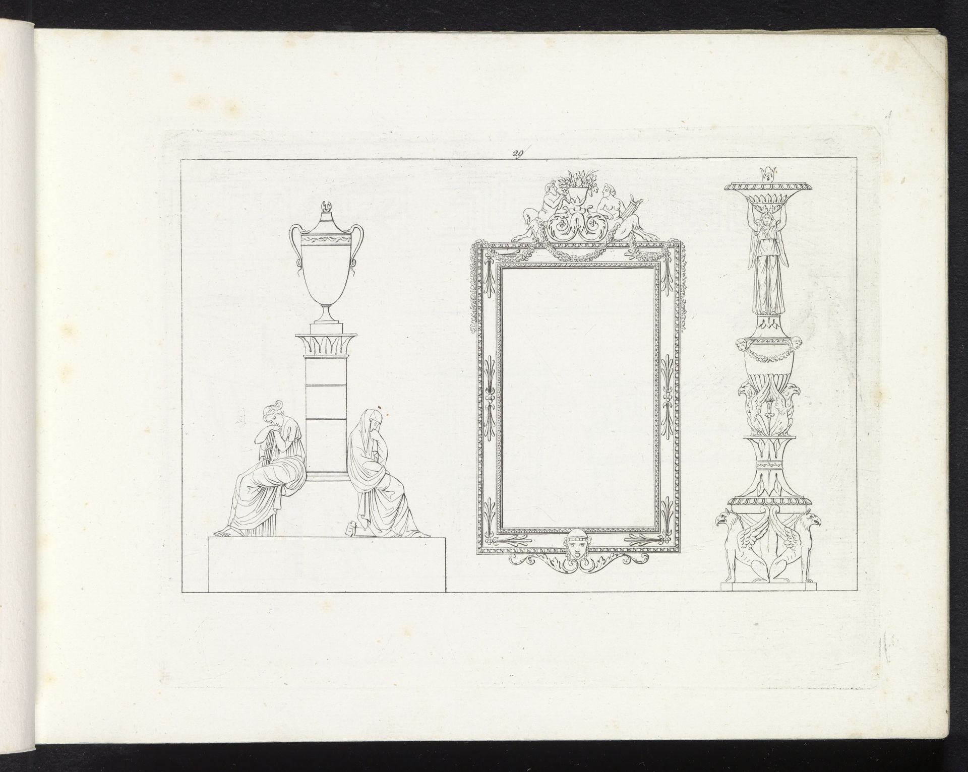 Urn, lijst en kandelaar by Pietro Ruga
