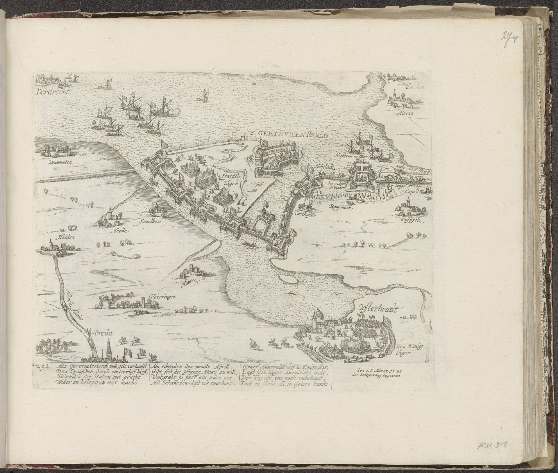 Beleg van Geertruidenberg, 1593 by Frans Hogenberg