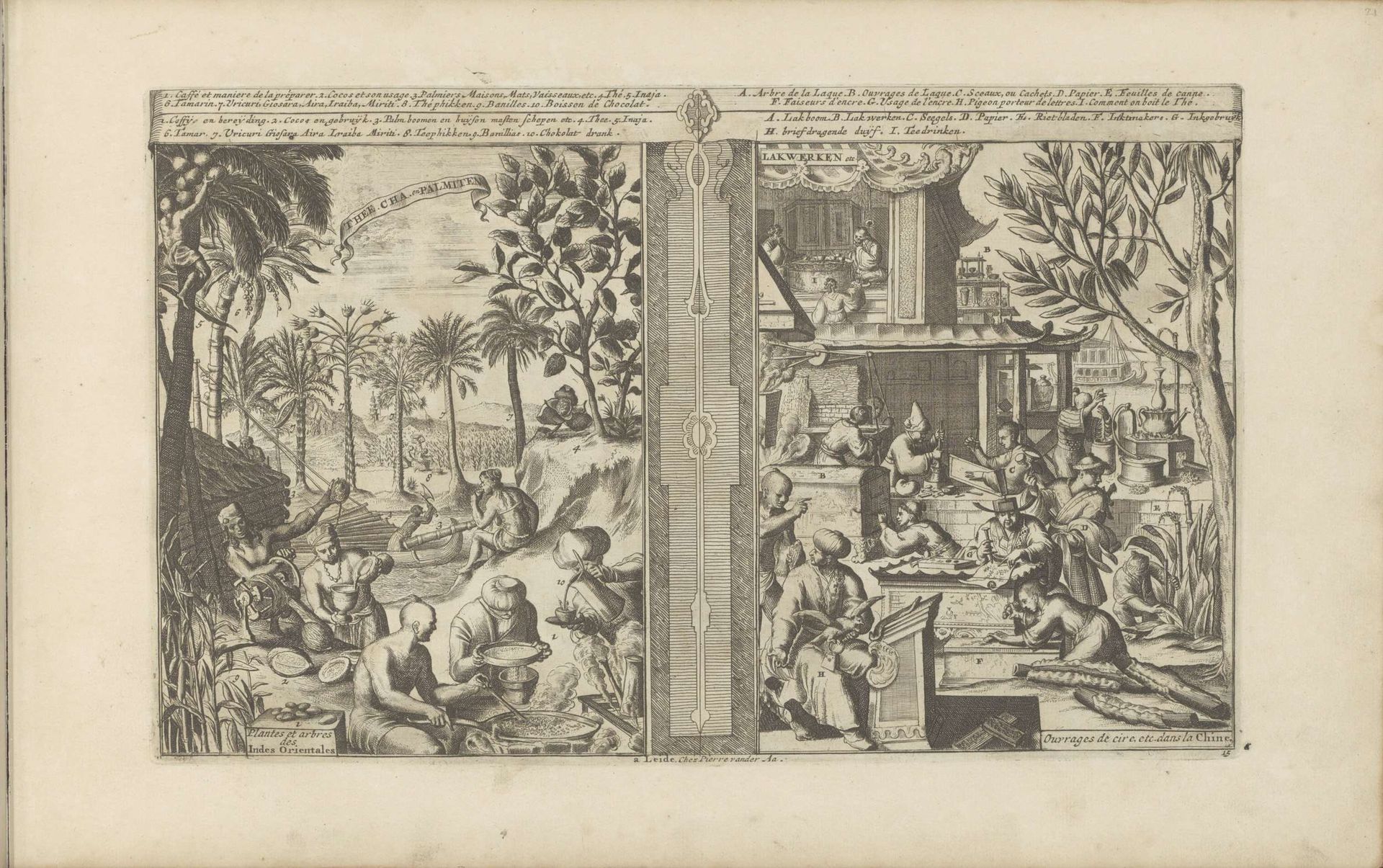Dranken in Oost-Indië; Lakwerk en papier uit China by Romeyn de Hooghe
