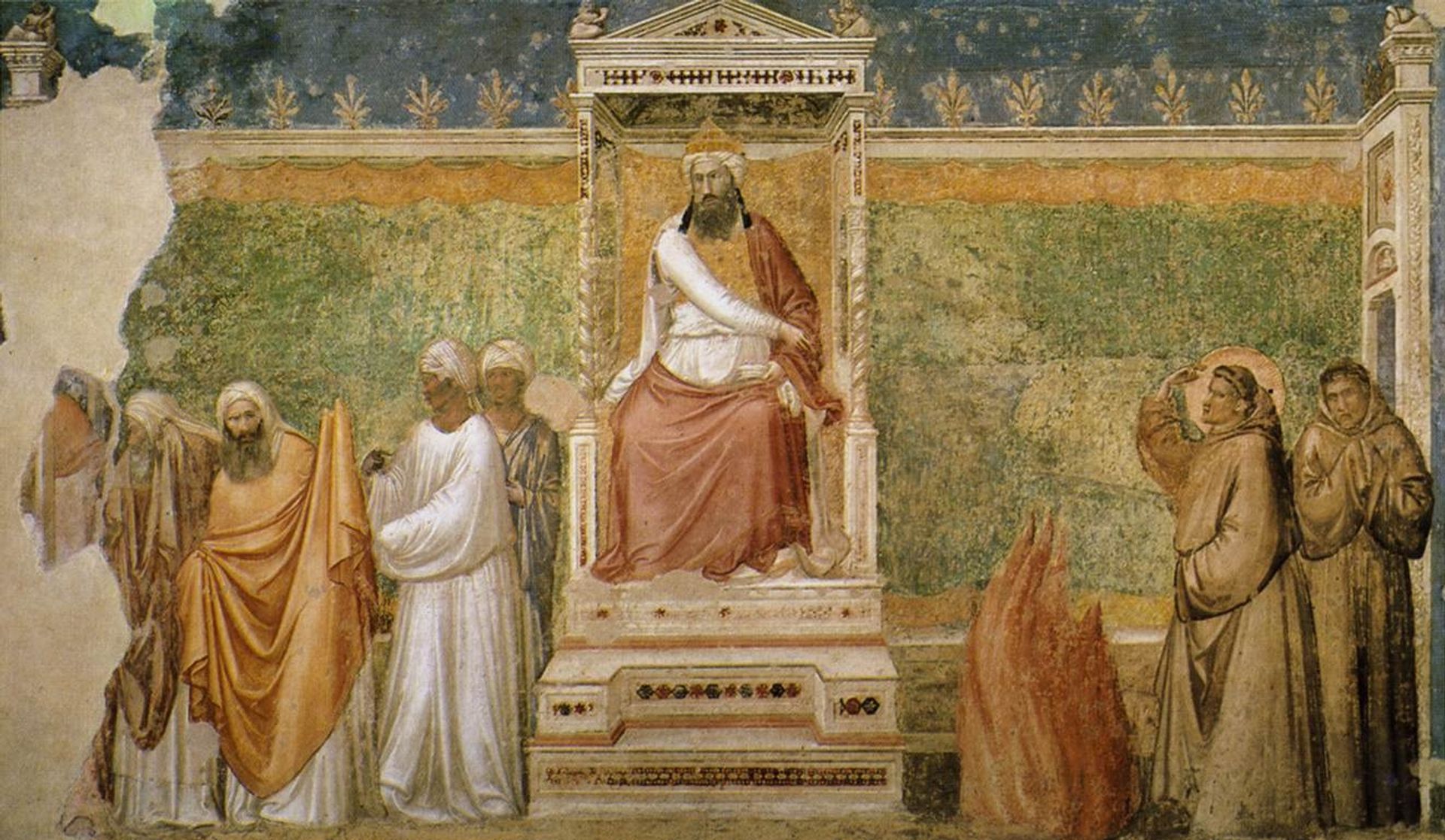 Trial by Fire of St. Francis of Assisi before the Sultan of Egypt by Giotto