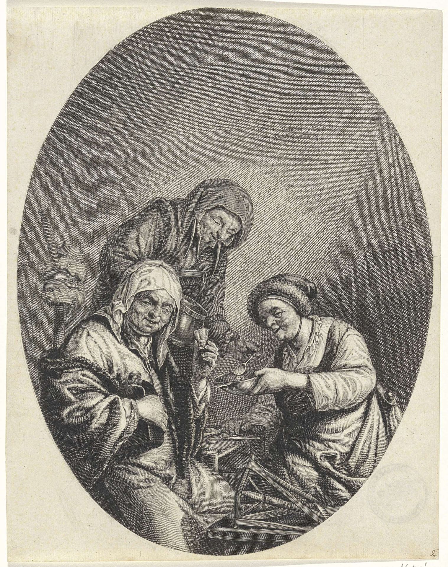 Drie oude vrouwen by Jonas Suyderhoef