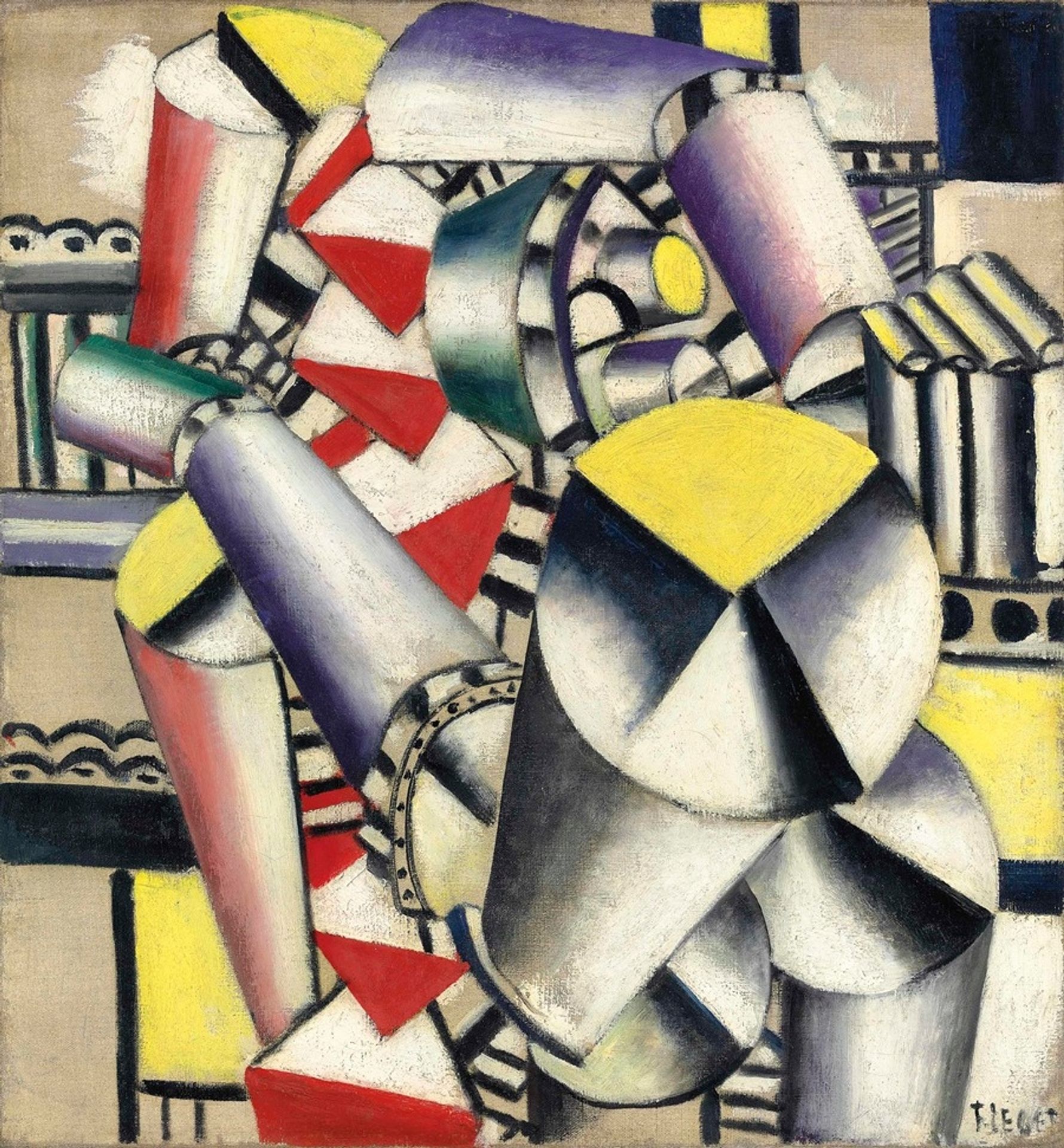 Les cylindres colorés by Fernand Léger