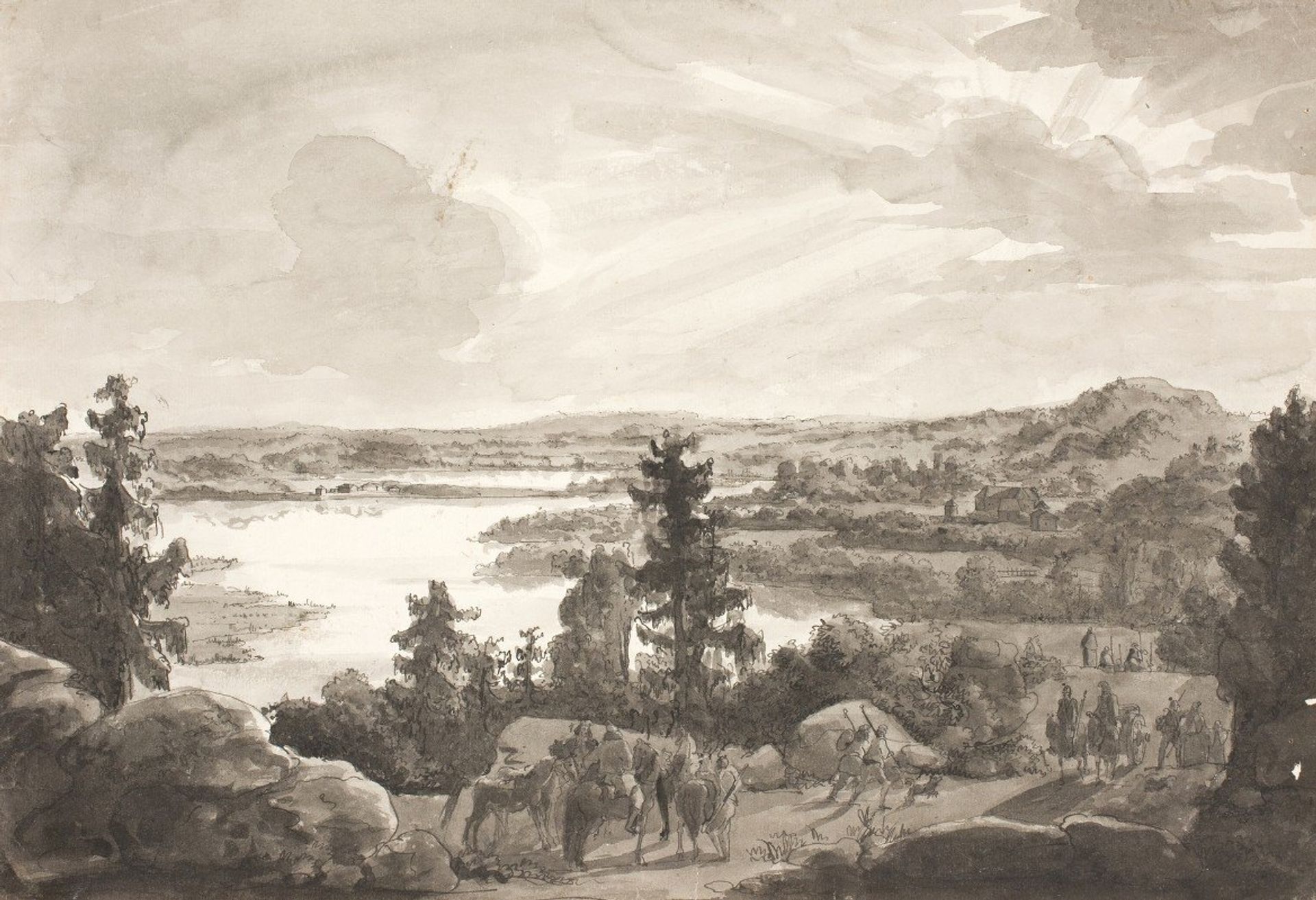 View of a Lake, Norway by Johan Christian Dahl
