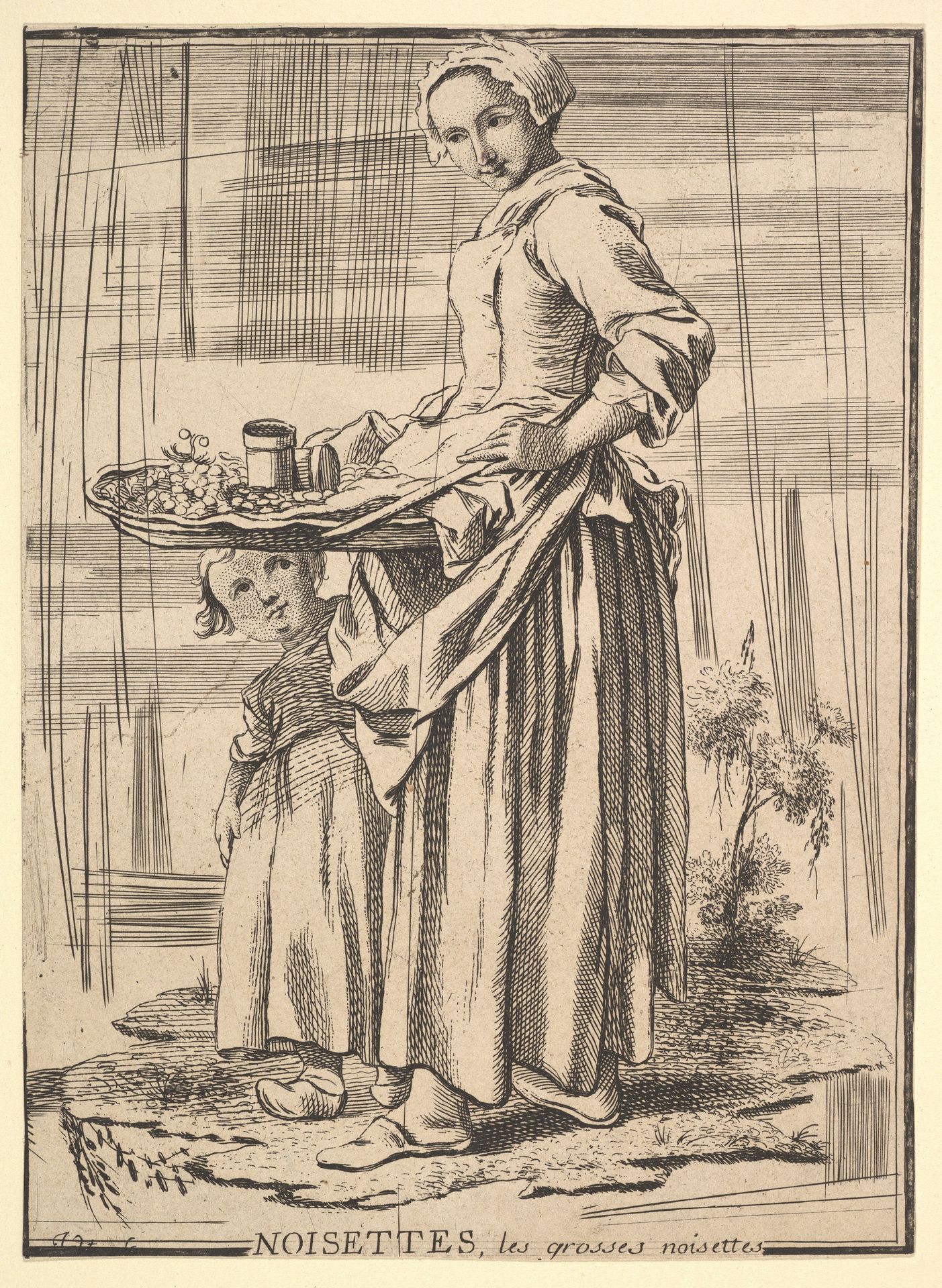 Reverse copy of Noisettes (Nutcrackers), from Les Cris de Paris (The Cries of Paris) by Jacques Philippe Le Bas