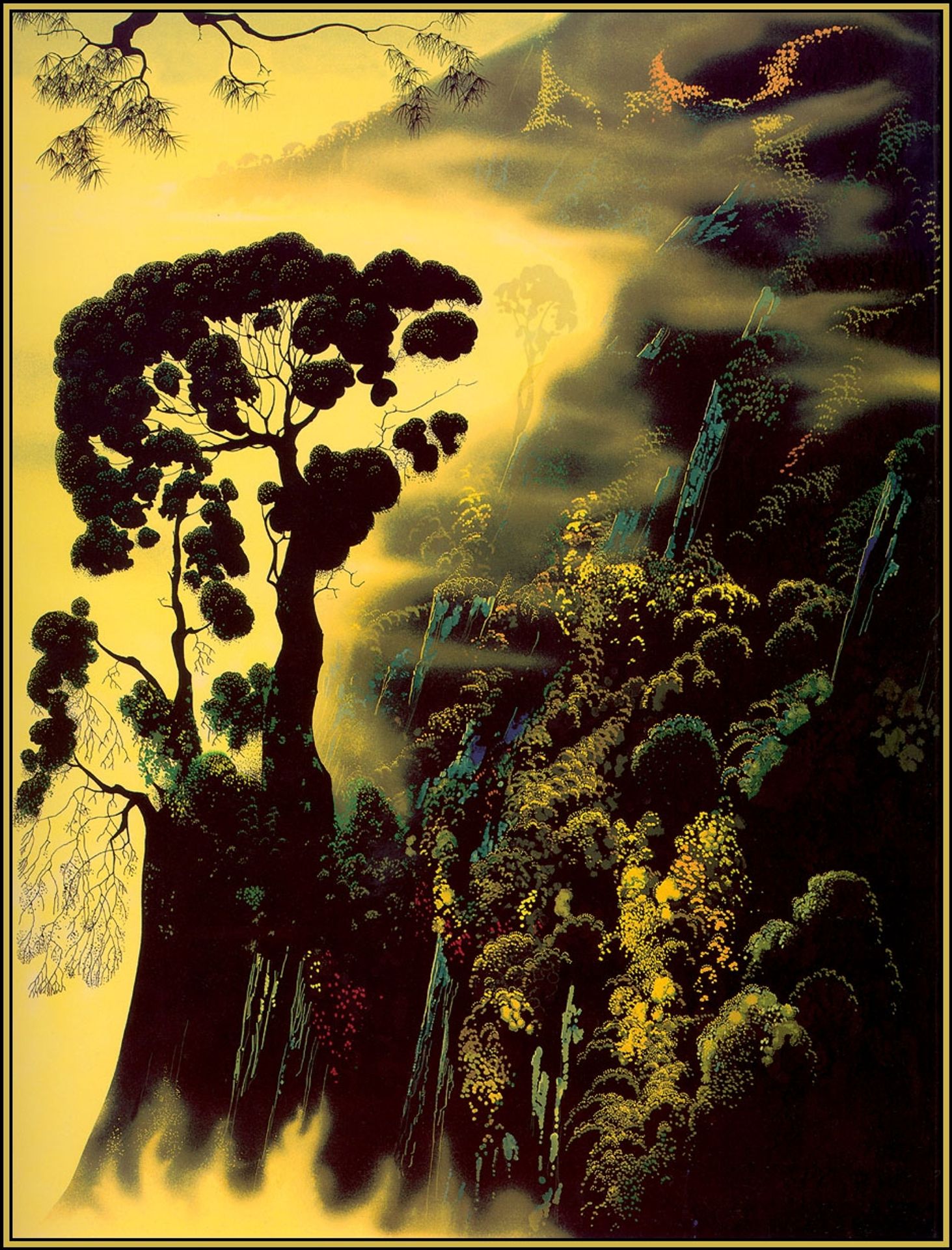 Sunset Silhouette by Eyvind Earle