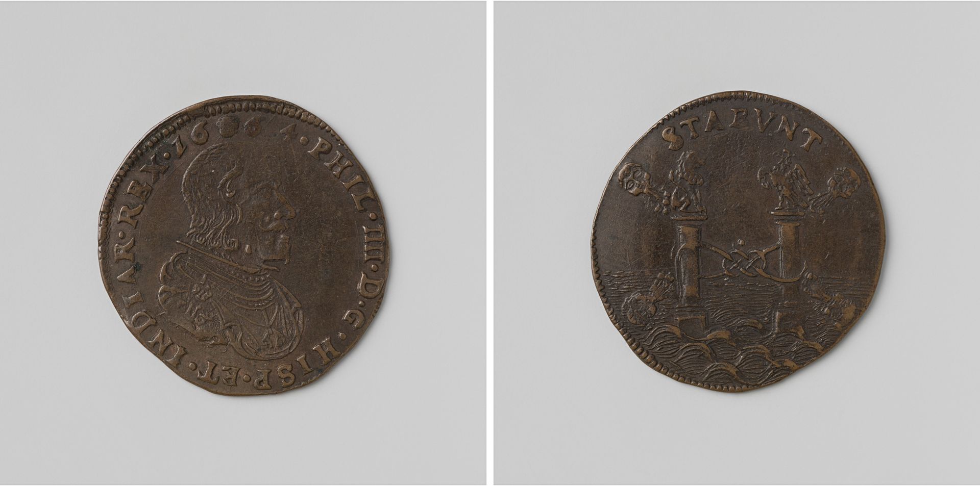Verbond tussen Spanje en de Duitse keizer, rekenpenning geslagen ter ere van Filips IV, koning van Spanje by Anonymous