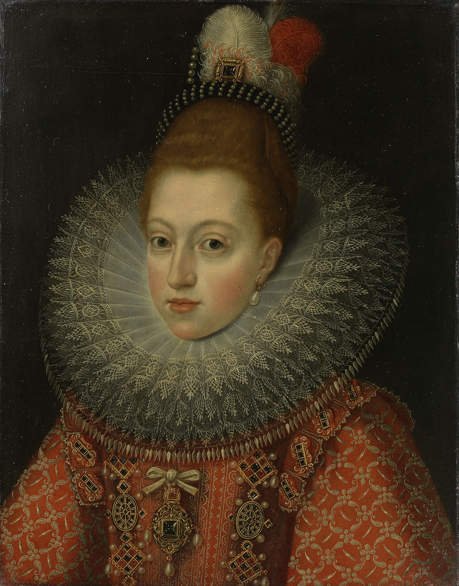 Portrait of Margaret of Austria (1584-1611), Queen of Spain by Anonymous