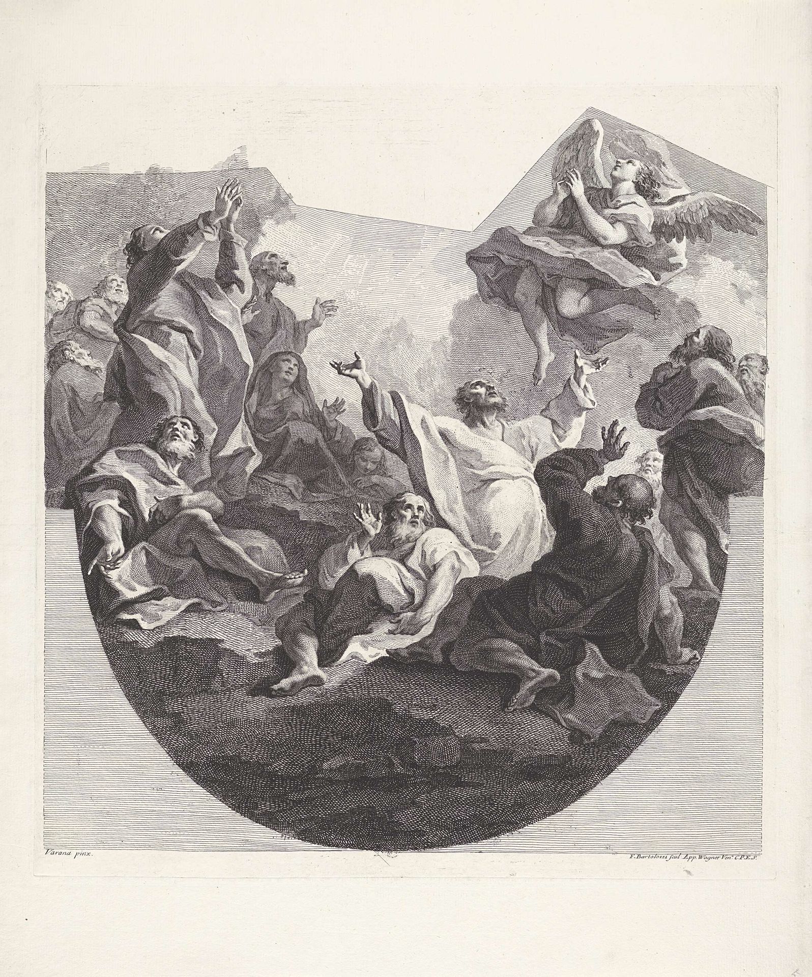 Hemelvaart van Christus by Francesco Bartolozzi