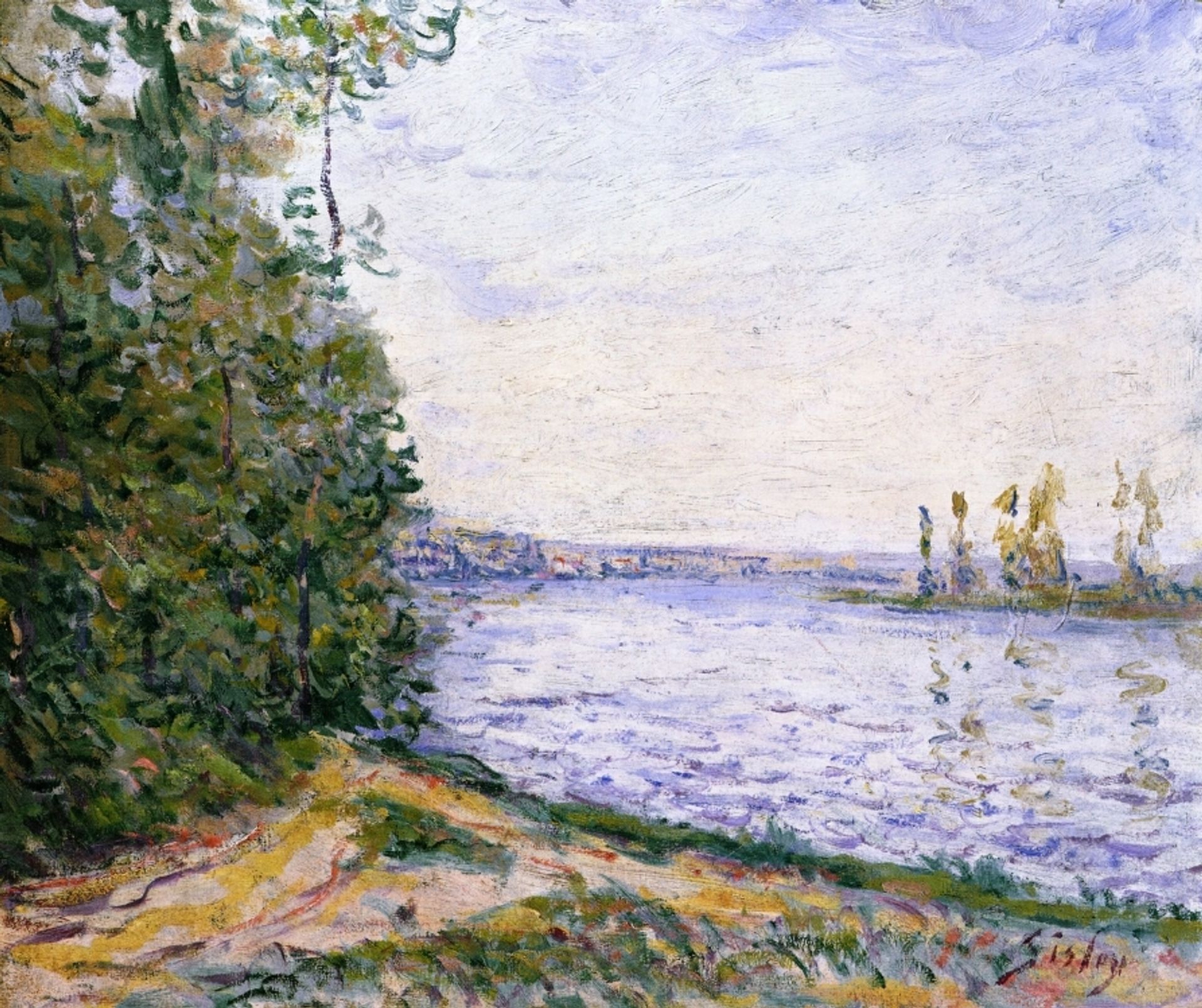 The Seine near By by Alfred Sisley