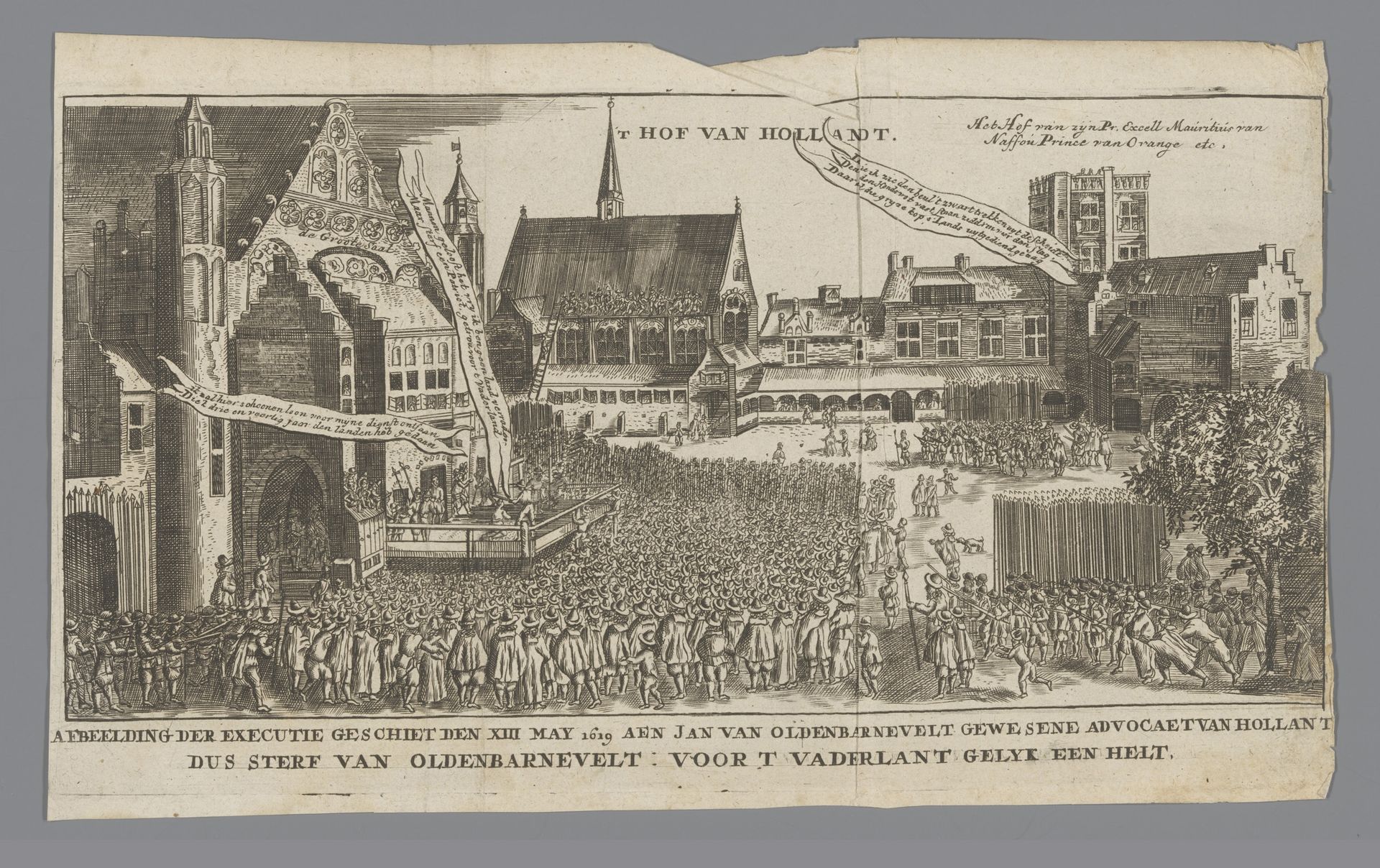 De onthoofding van Johan van Oldenbarnevelt, 1619 by Anonymous