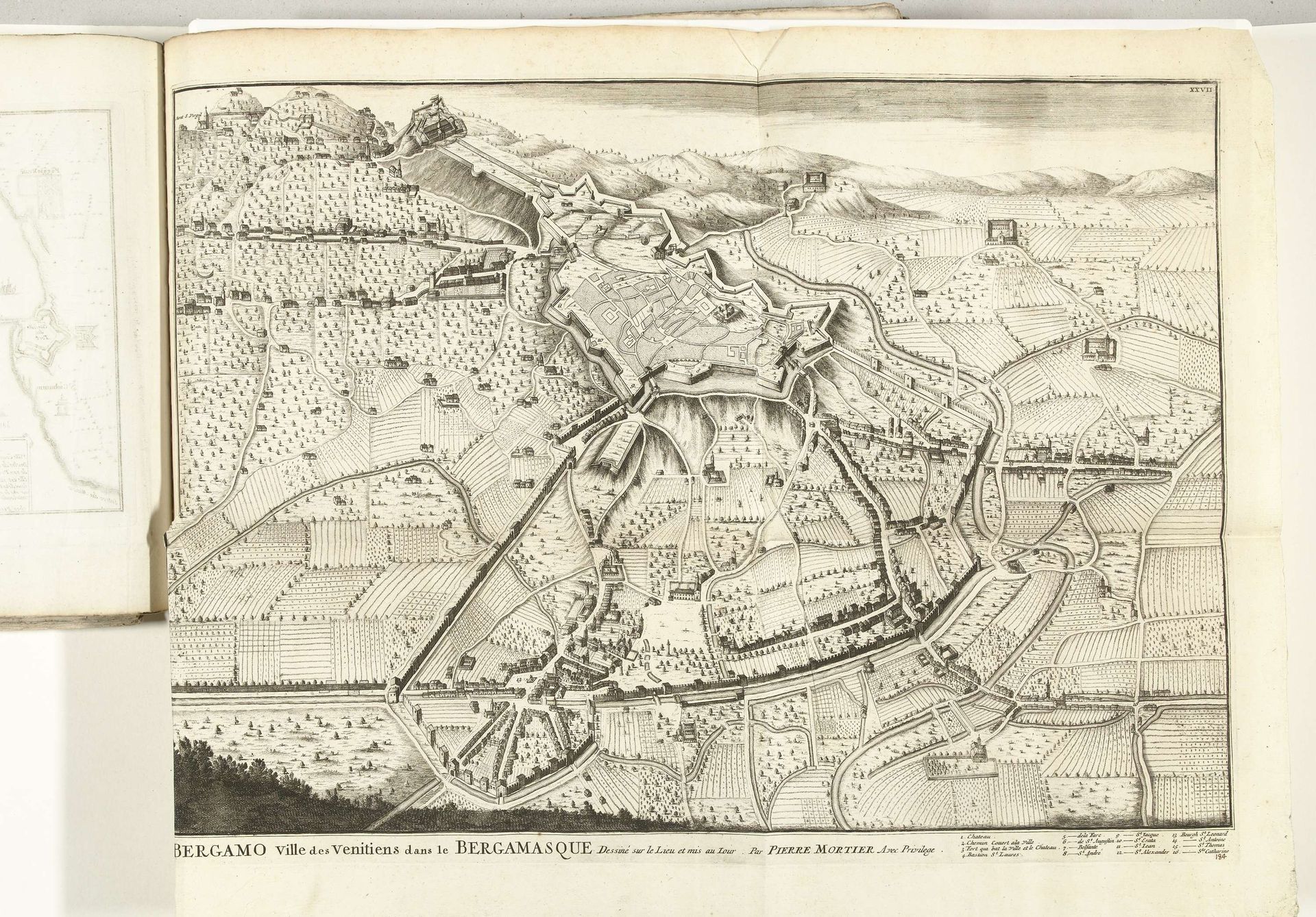 Plattegrond van Bergamo, ca. 1702 by Anonymous