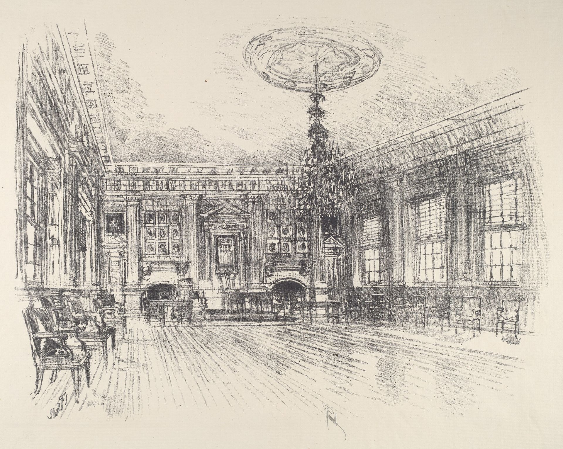 Signers' Room, Independence Hall by Joseph Pennell