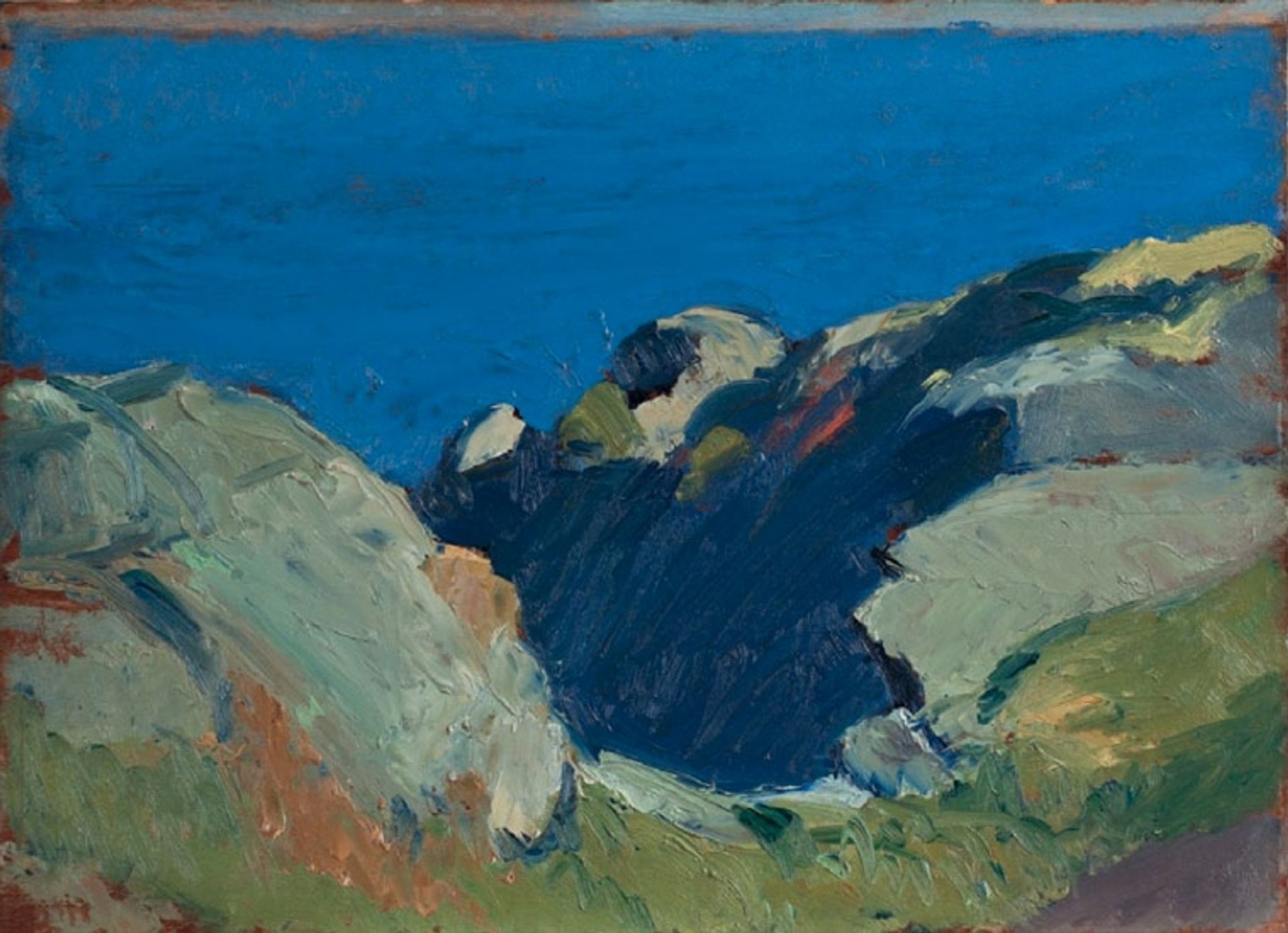 Rocks and Sea by Edward Hopper