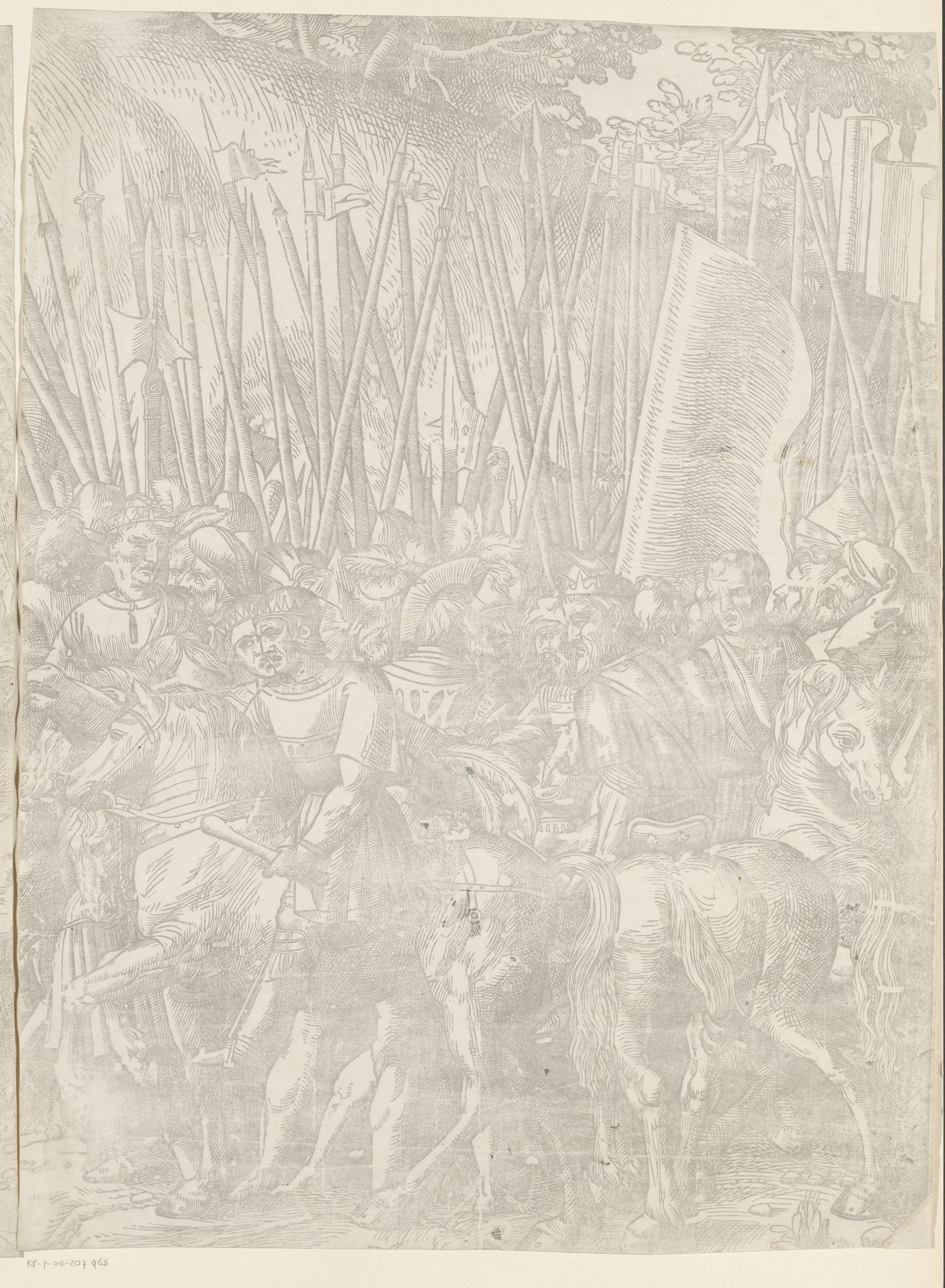 Martelaarschap van de tienduizend (achtste deel) by Domenico Campagnola