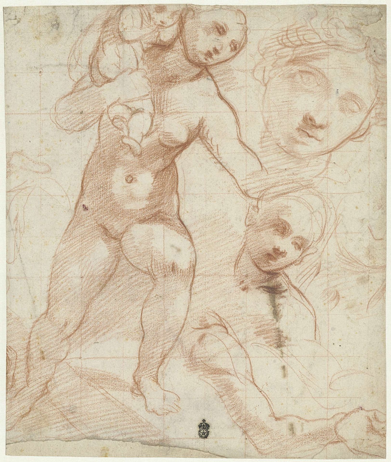 Studies van een moeder die haar kind draagt by Federico Barocci