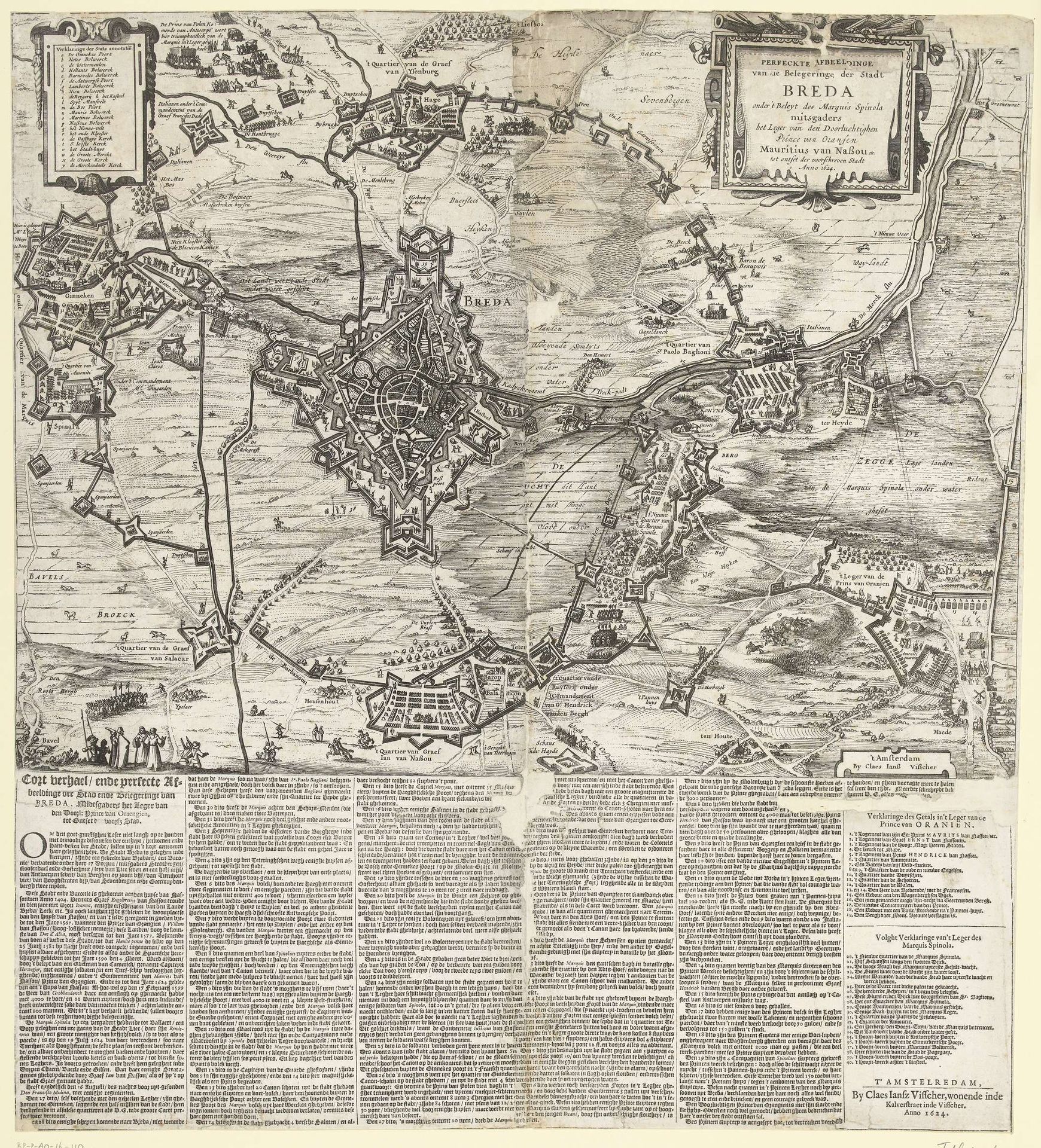 Beleg van Breda, 1624-1625 by Claes Jansz. Visscher
