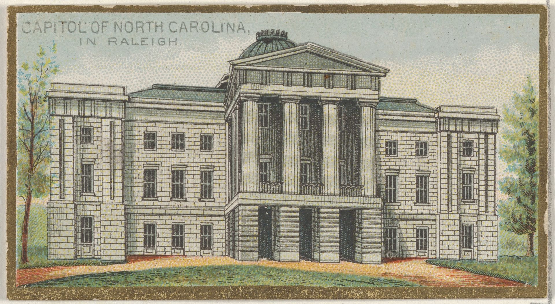 Capitol of North Carolina in Raleigh, from the General Government and State Capitol Buildings series (N14) for Allen & Ginter Cigarettes Brands by Allen & Ginter