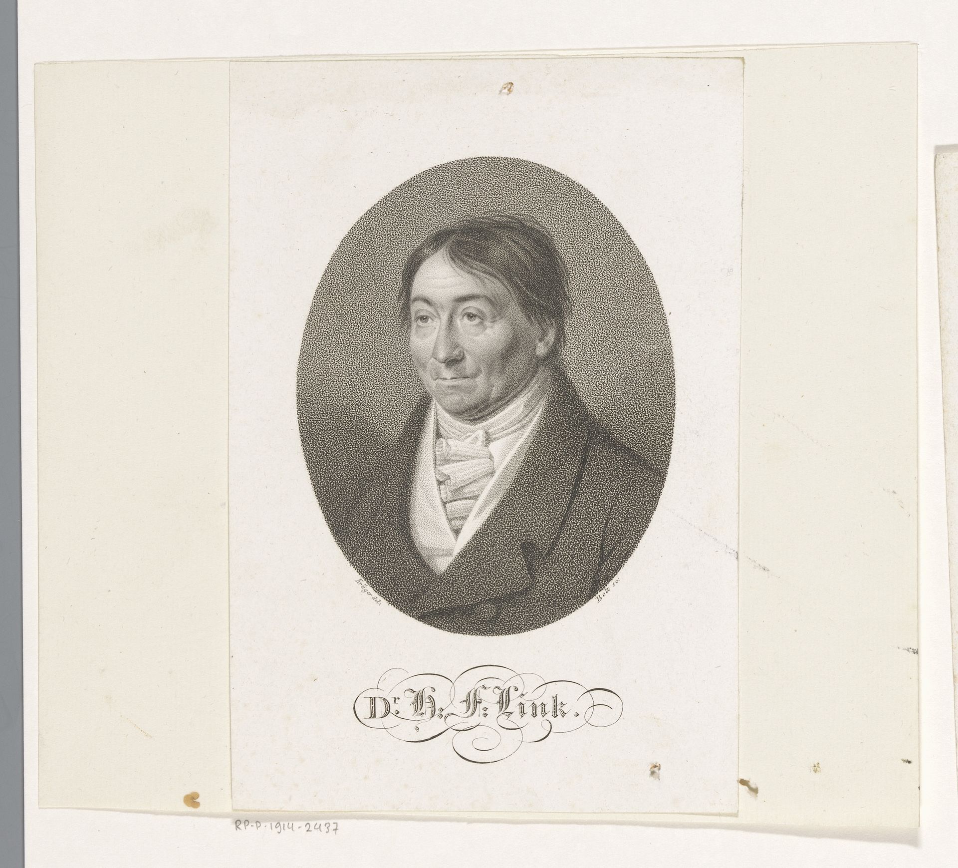 Portret van Heinrich Friedrich Link by Johann Friedrich Bolt