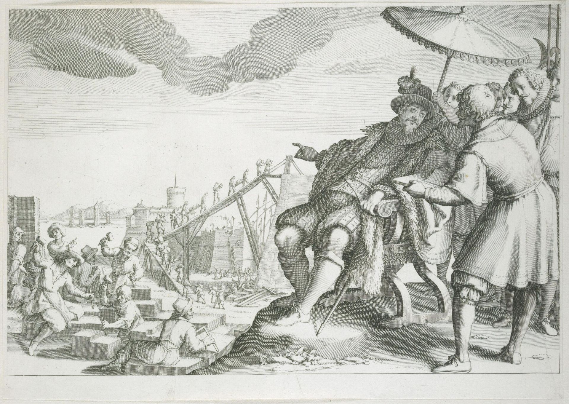 Fortification of the Gate of Livorno by Order of the Grand Duke by Jacques Callot