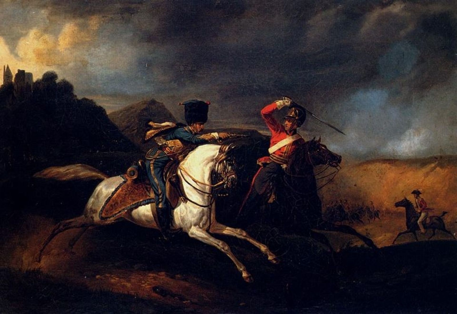 Two Soldiers on Horseback by Horace Vernet