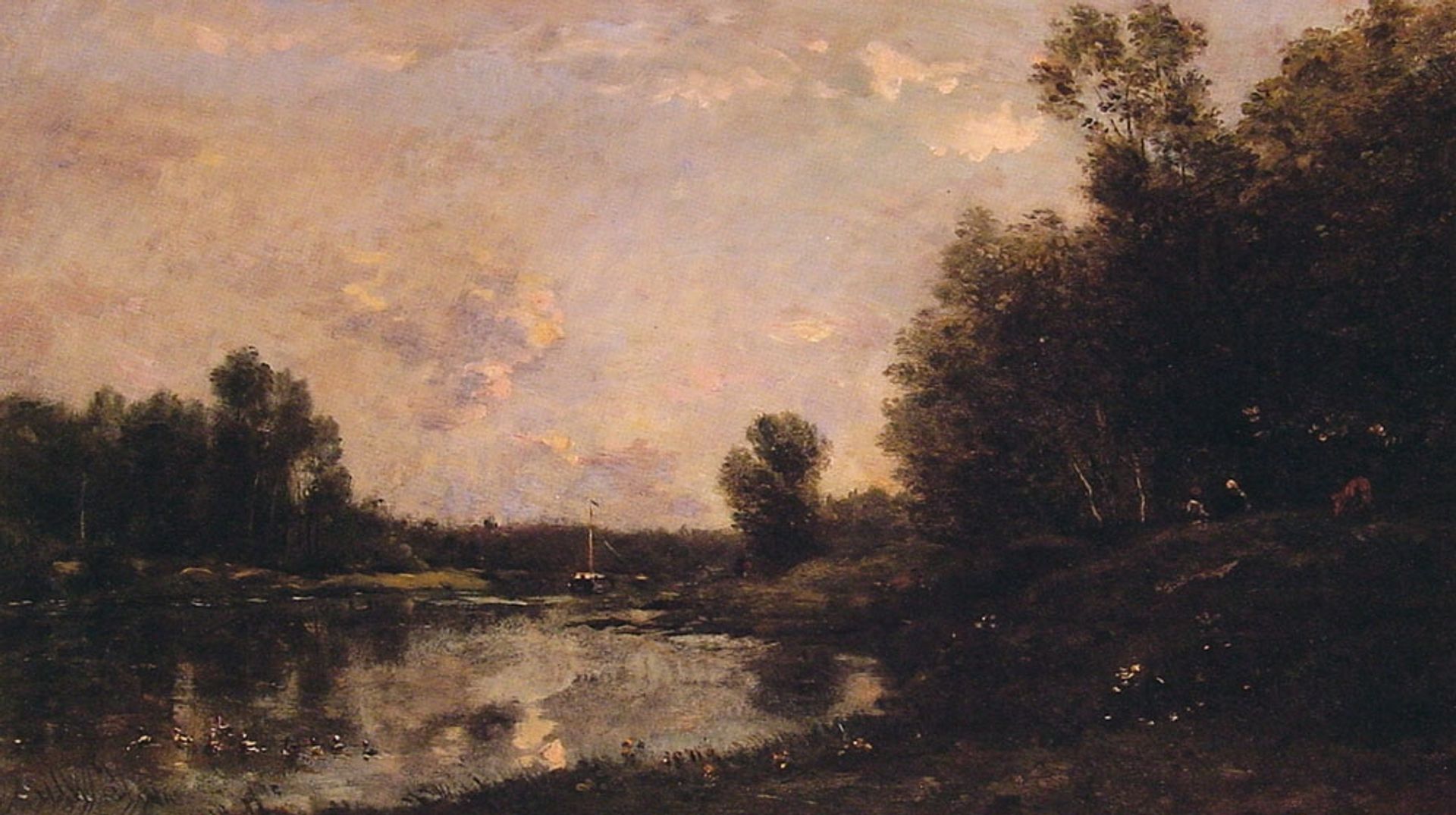A june day by Charles François Daubigny