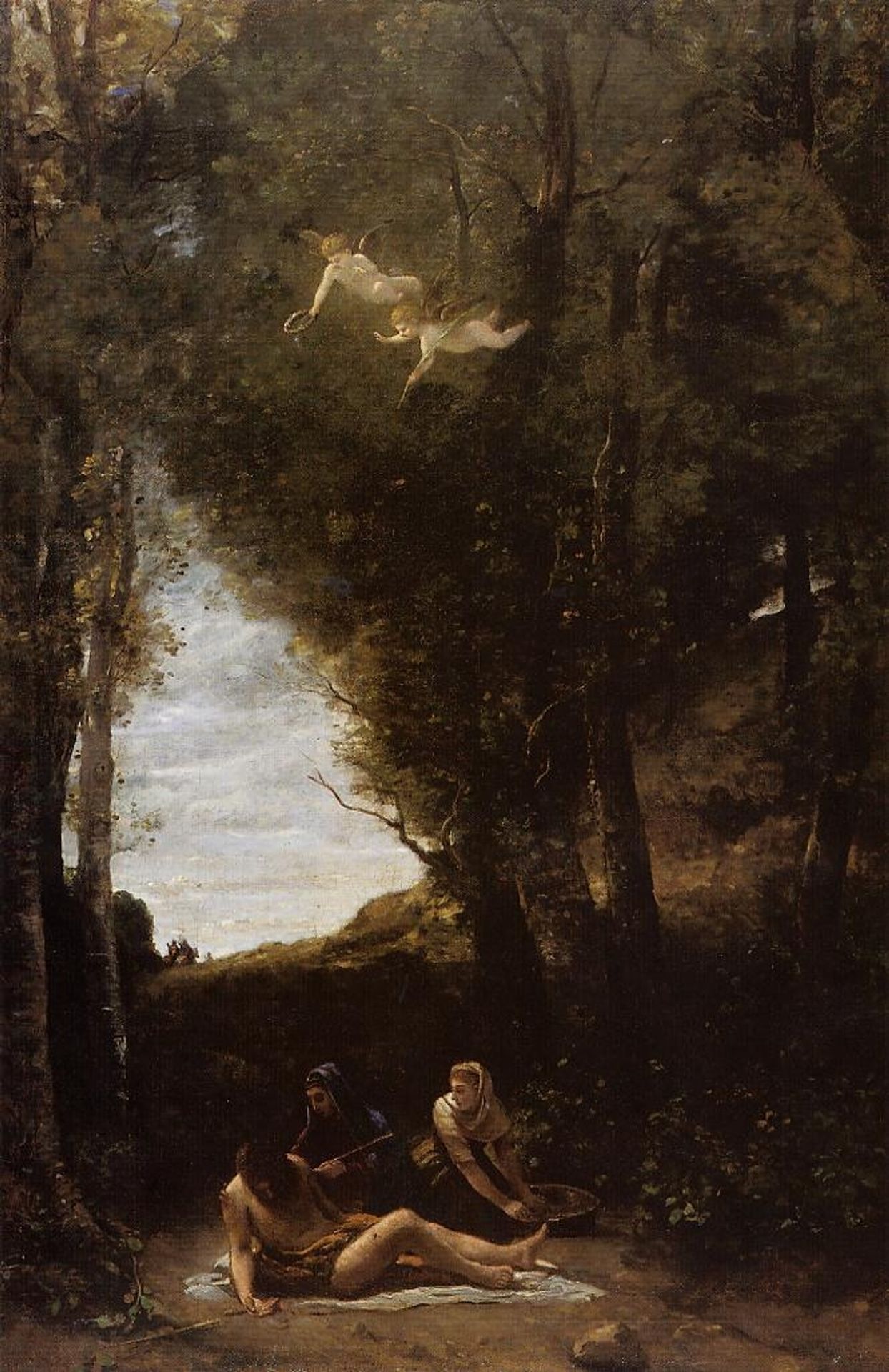 Saint Sebastian in a Landscape by Camille Corot