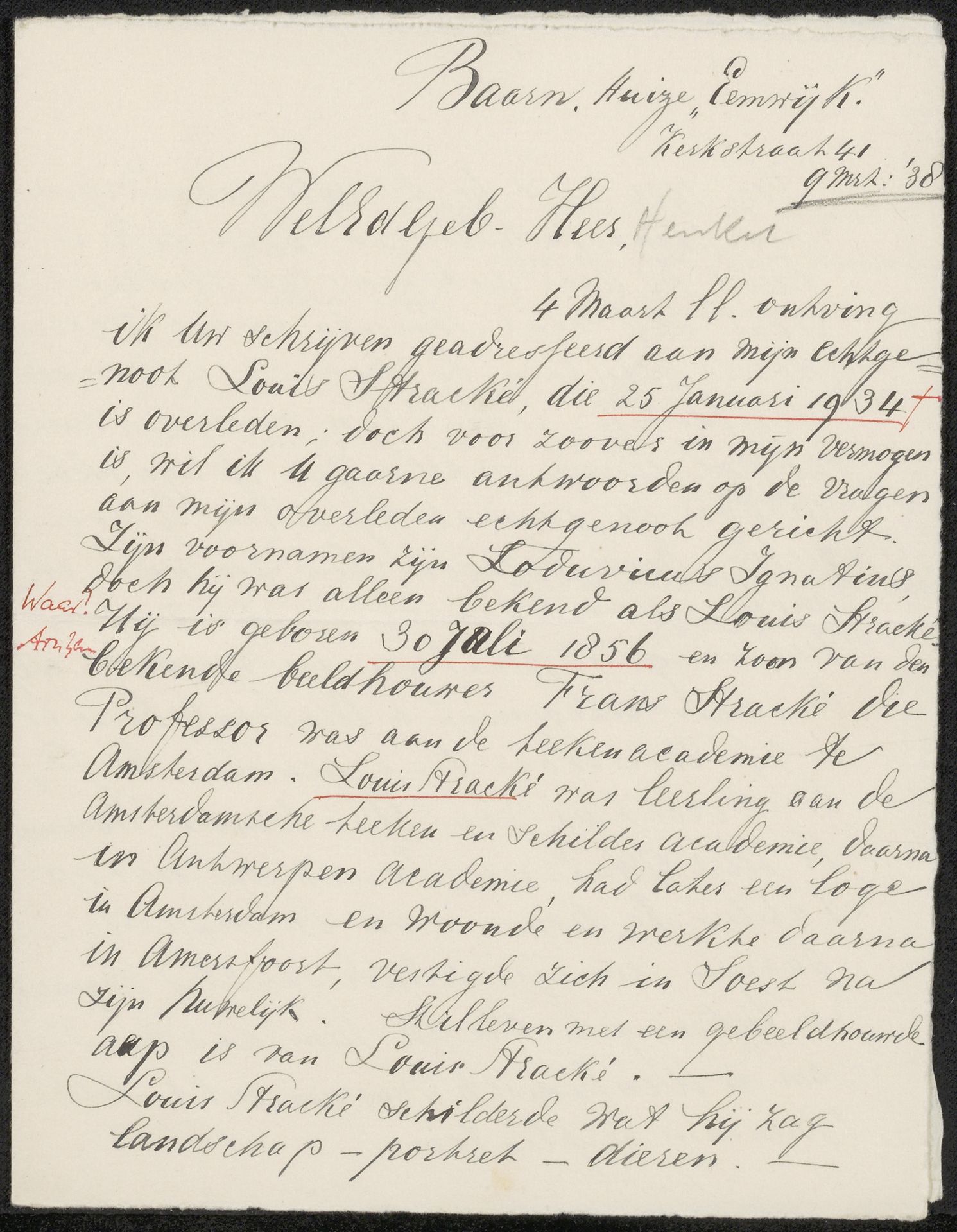 Brief aan Max Dittmar Henkel by Anna Maria Struben