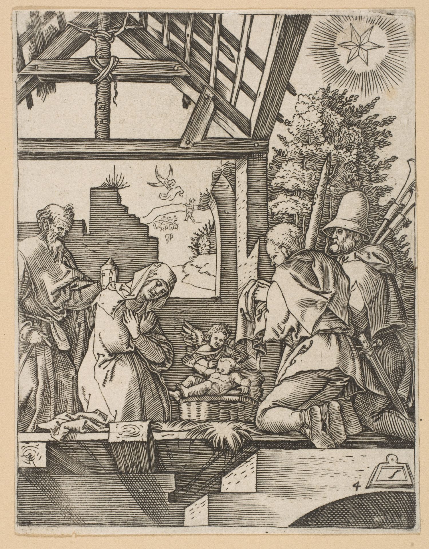 The Nativity (copy) by Marcantonio Raimondi