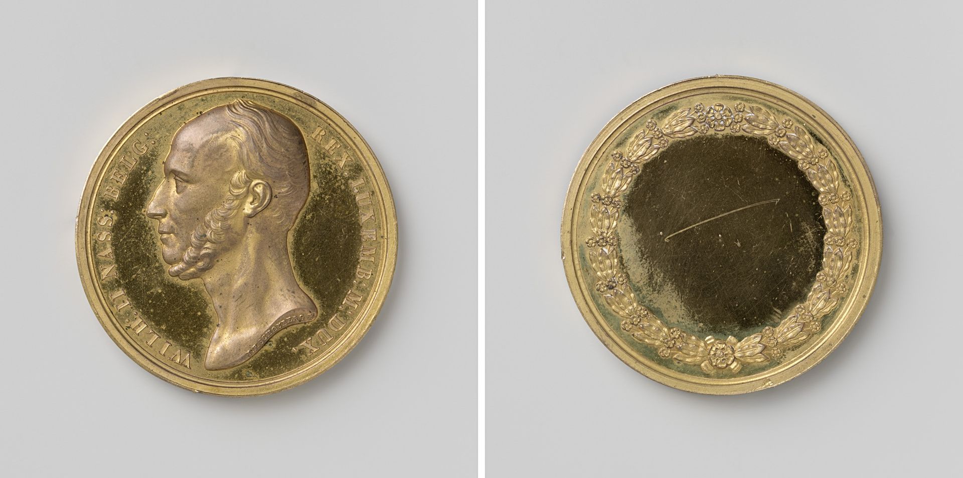 Willem II, koning der Nederlanden, penning van de tweede grootte by Johannes Petrus Schouberg