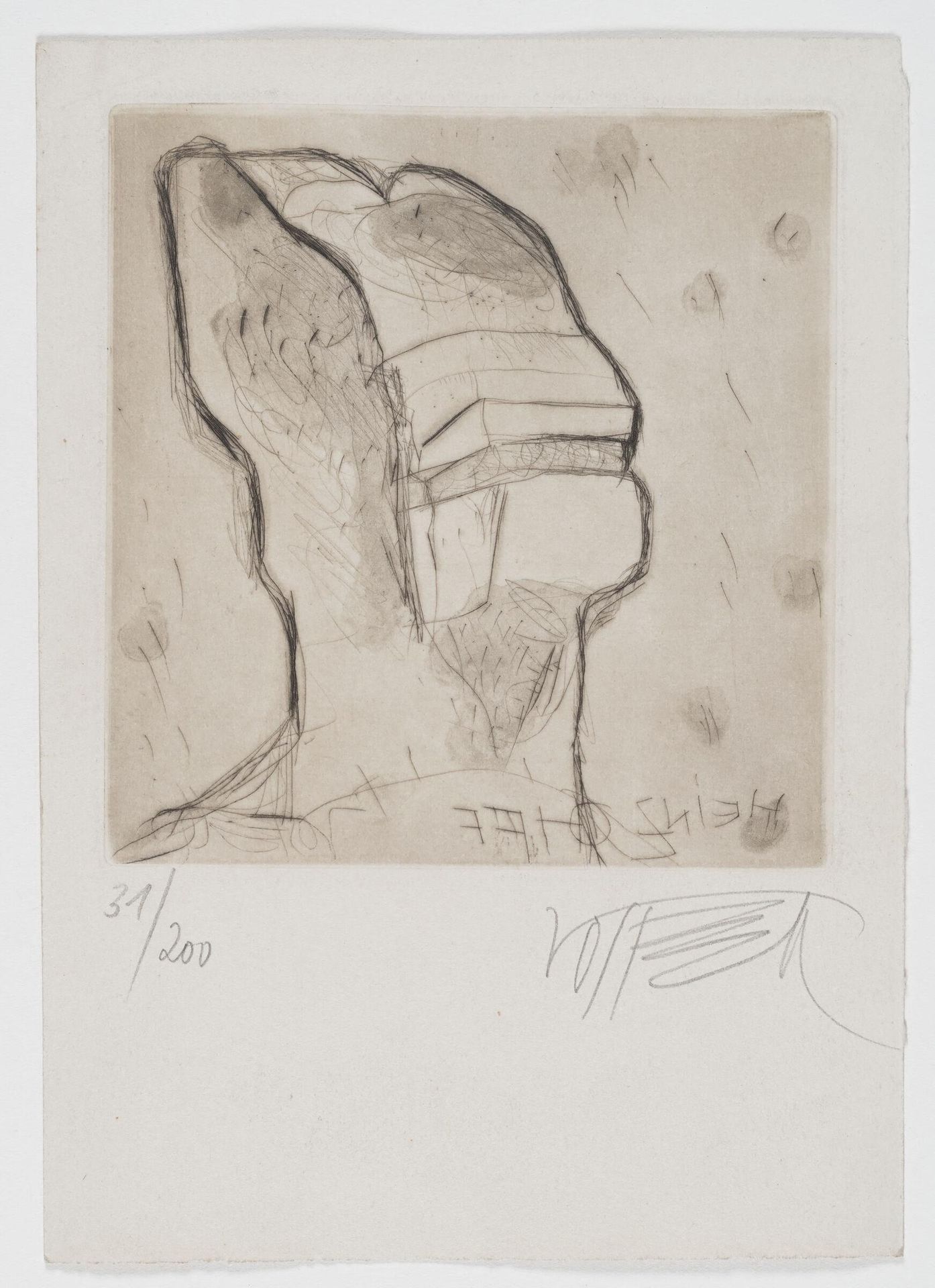 Portrait Heinz Ohff by Wolf Vostell