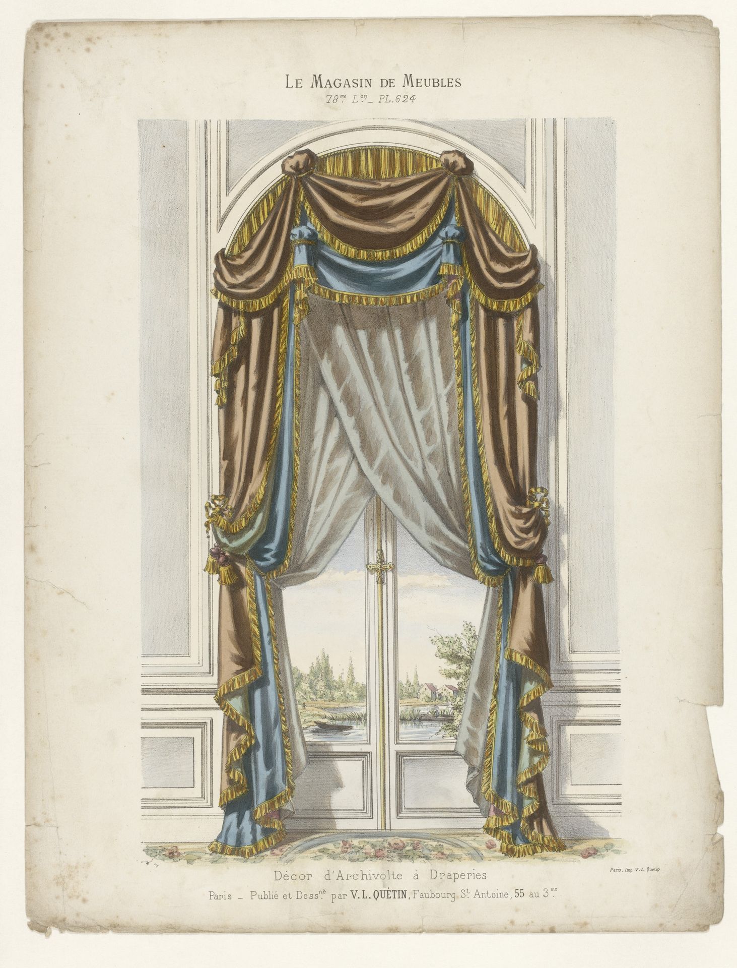 Venster met gordijnen by Anonymous