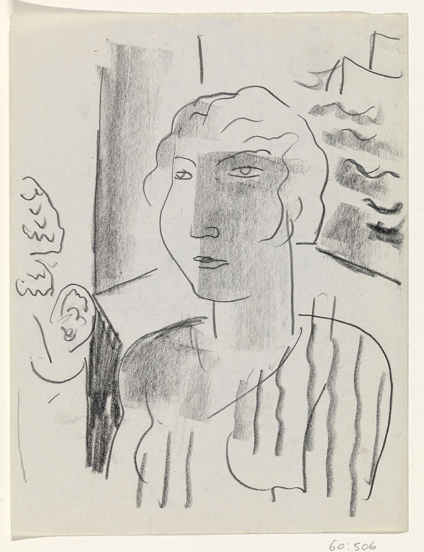 Staande vrouw voor een raam by Leo Gestel