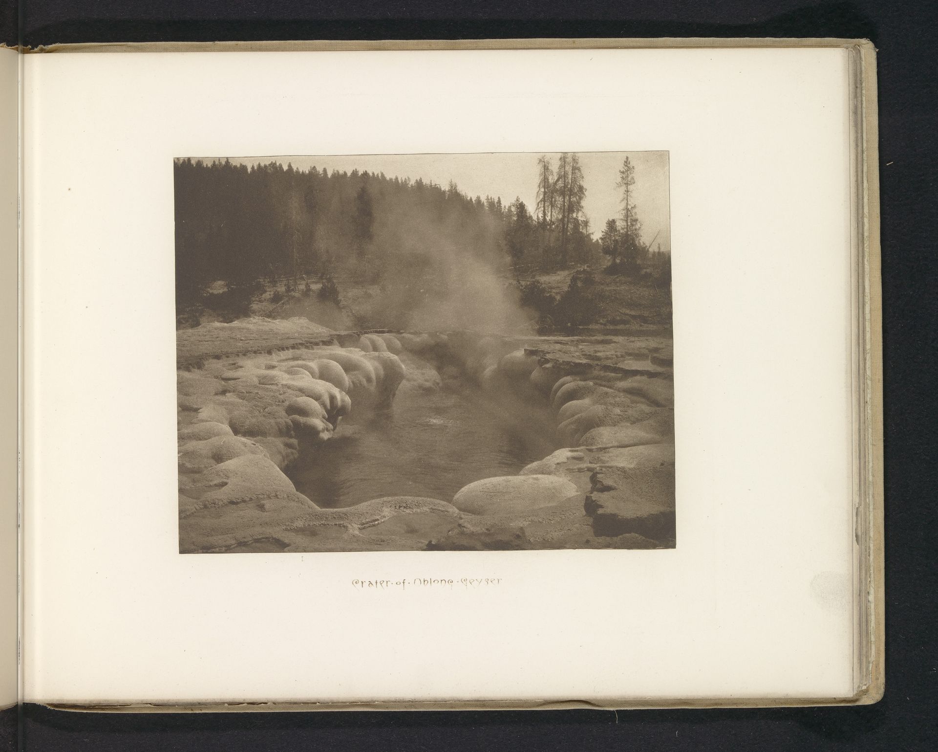 Crater of Oblong Geyser by Frank Jay Haynes