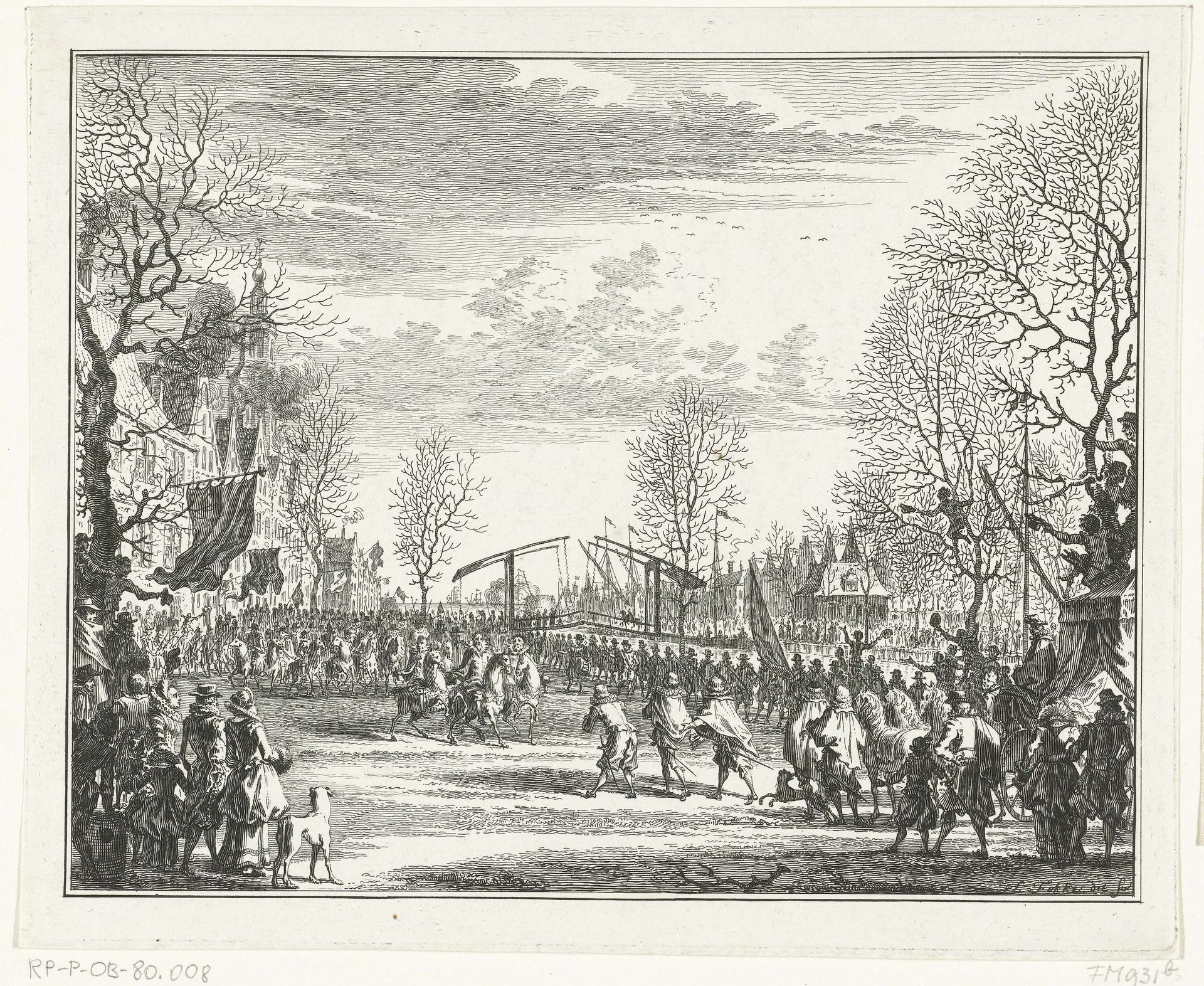 Aankomst van Leicester te Vlissingen, 1585 by Simon Fokke