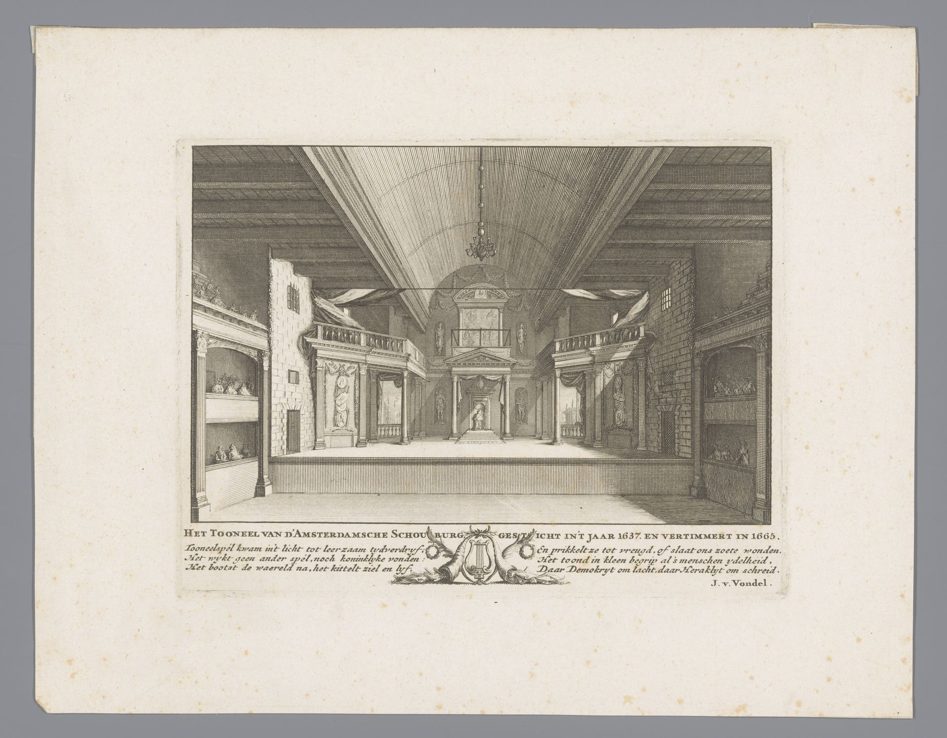 Toneel van de Schouwburg aan de Keizersgracht in Amsterdam by Anonymous