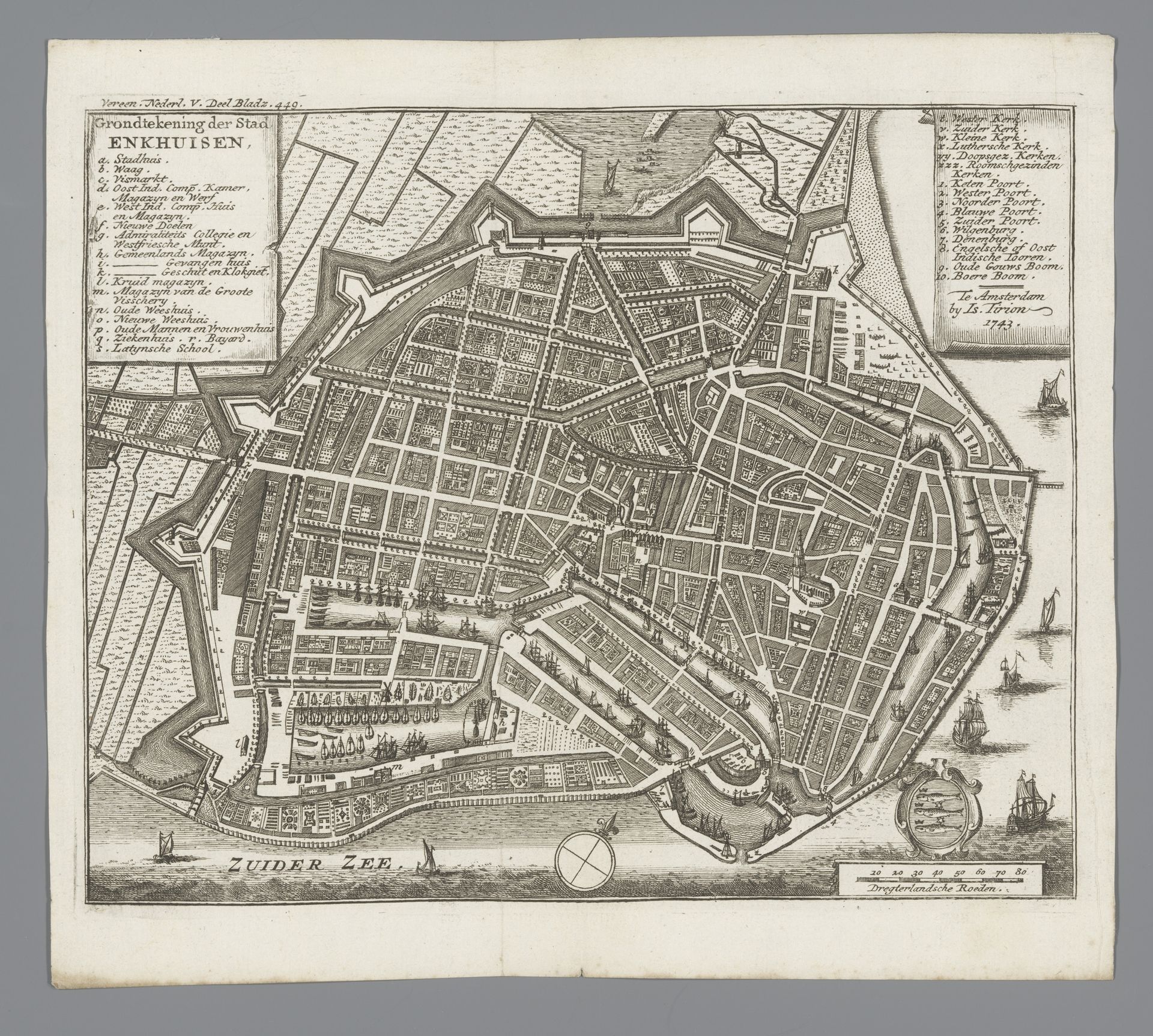 Plattegrond van Enkhuizen by Anonymous