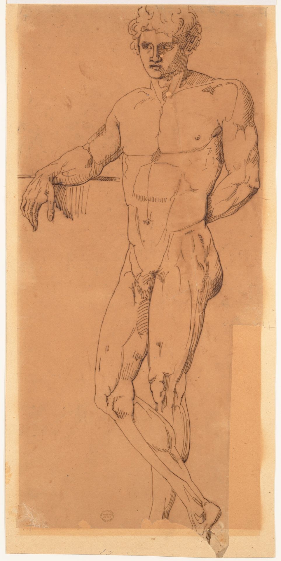 Standing Male Nude by Anonymous