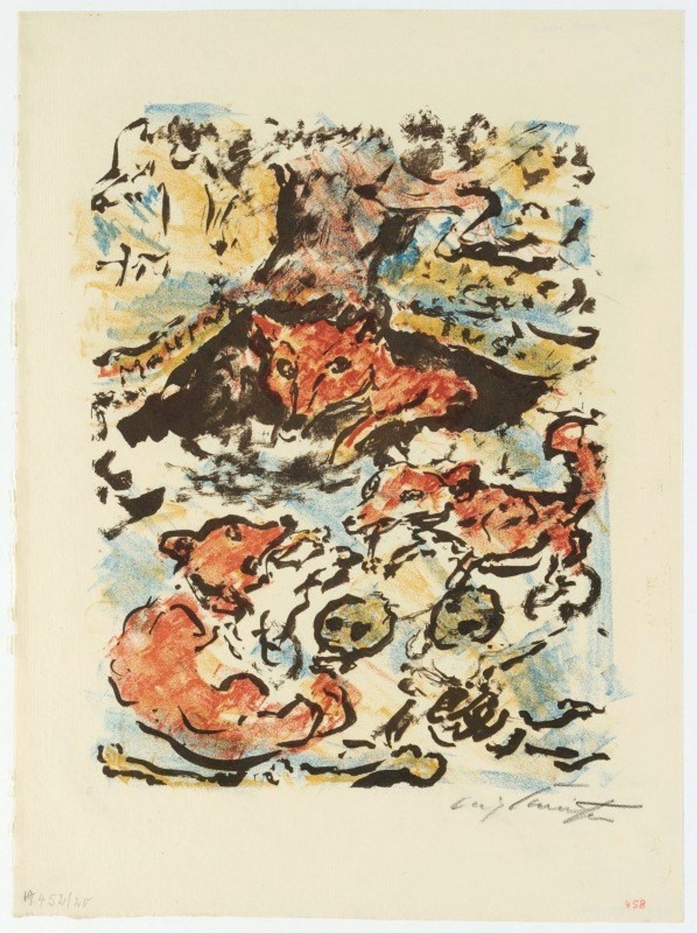Die Füchsin Ermelyn Mit Ihren Kindern Im Fuchsbau Malepartus by Lovis Corinth