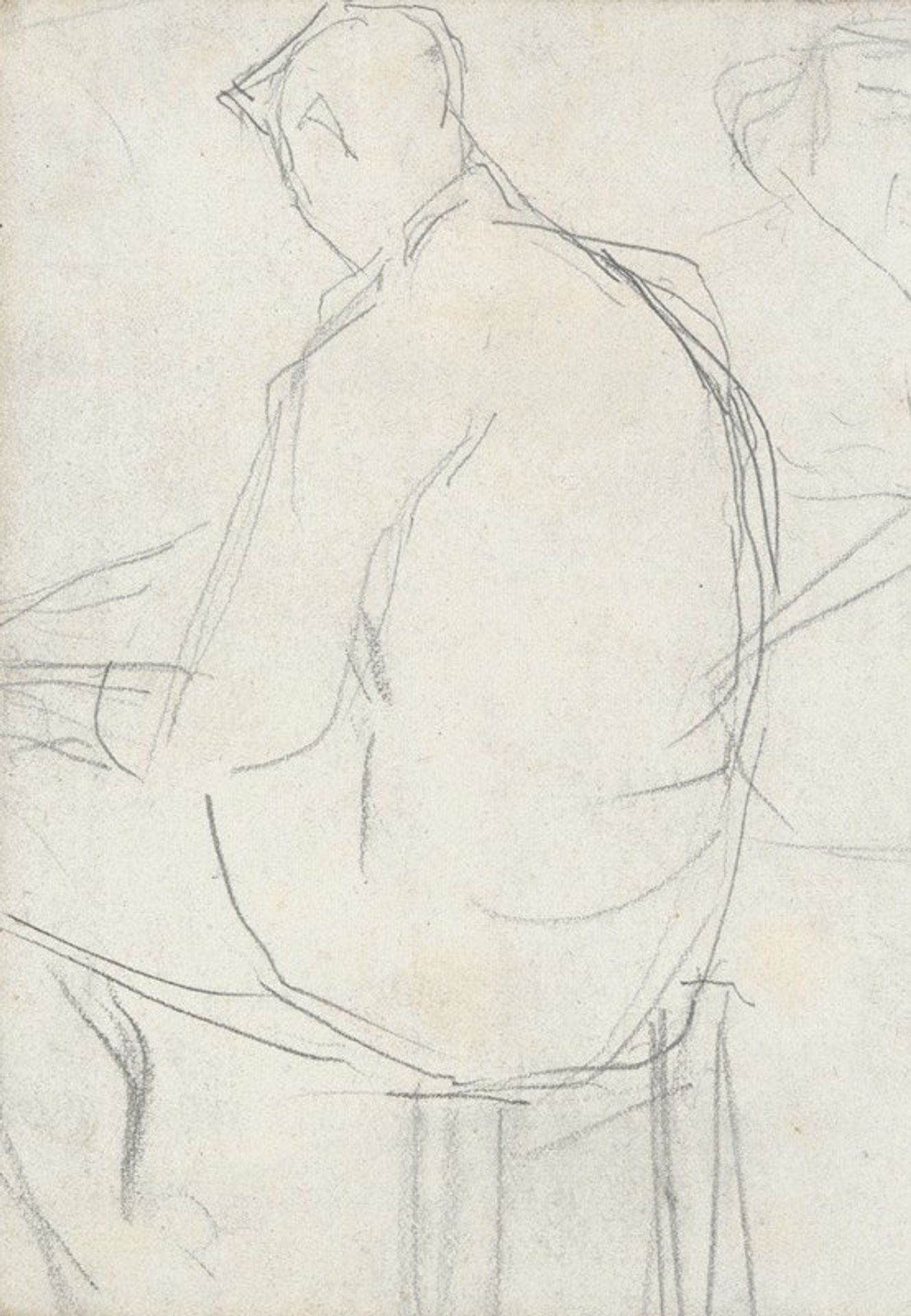 Man Seated on a Stool by Georges Seurat