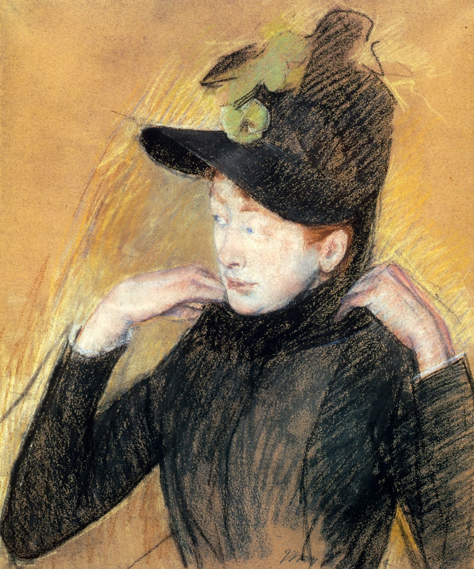 Woman Arranging Her Veil by Mary Cassatt
