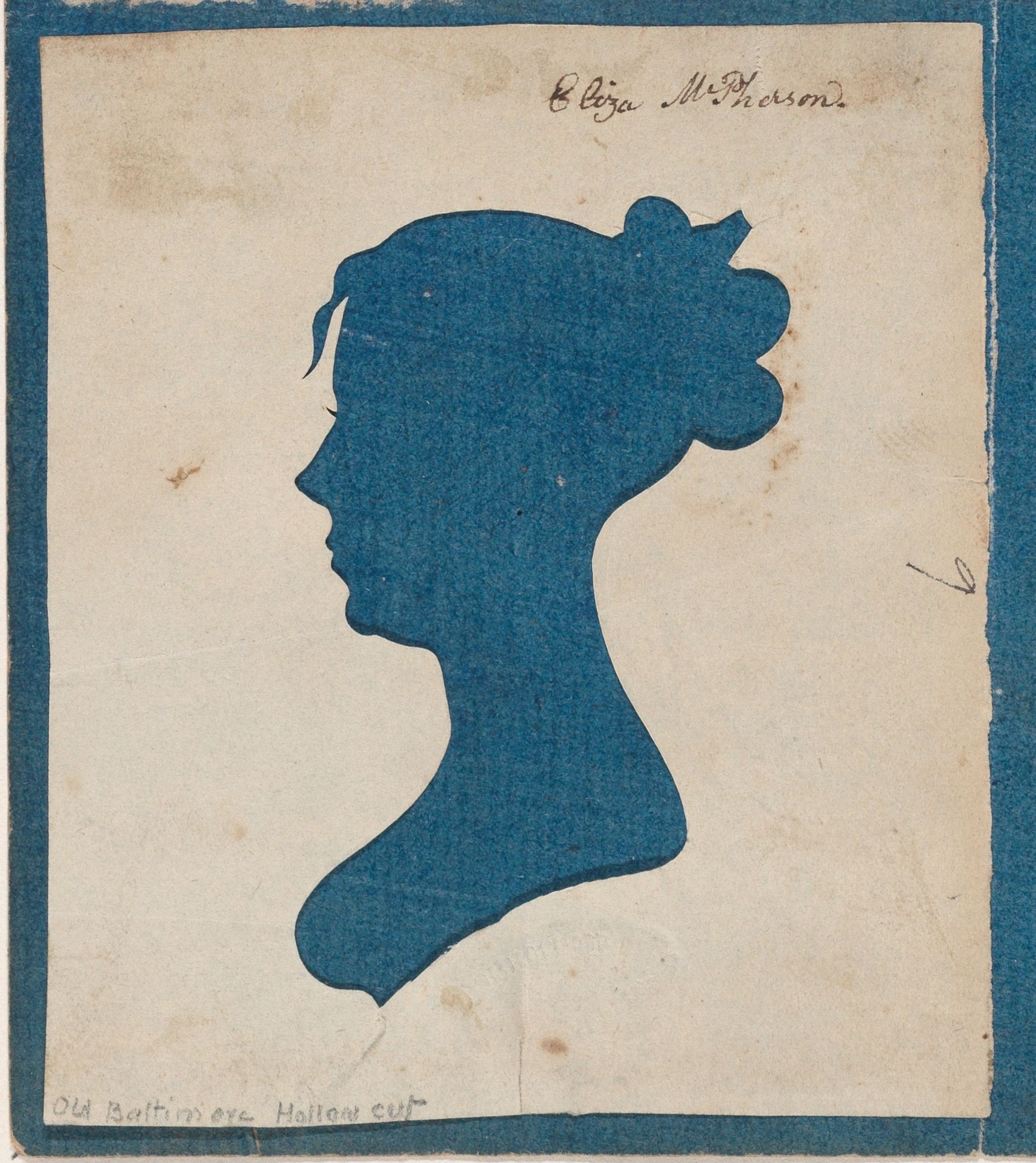 Silhouette of Eliza McPherson by W. Bruff