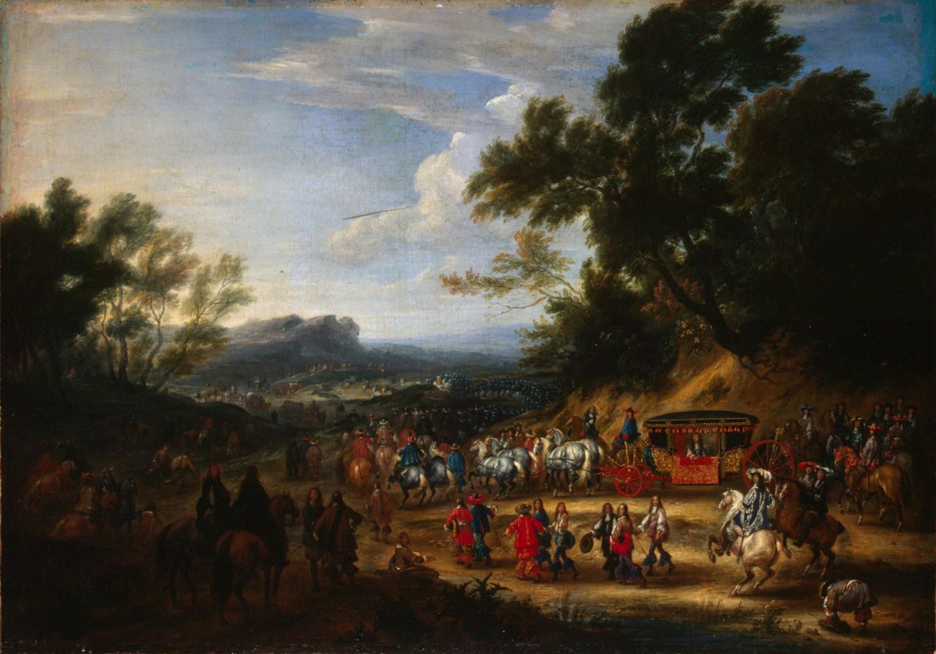 Louis Xiv Travelling by Adam van der Meulen