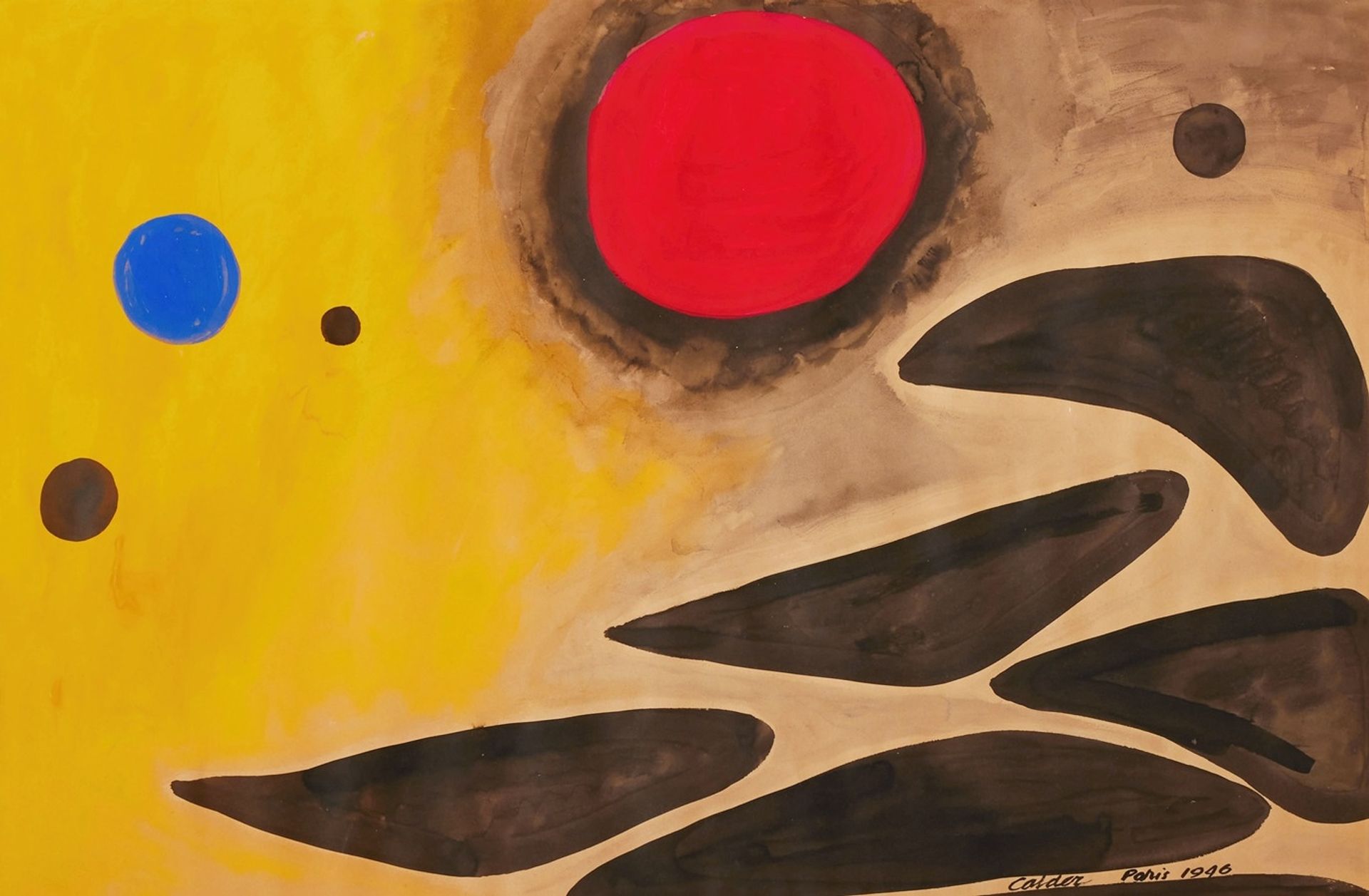 Black Boomerangs, Red Sun by Alexander Calder